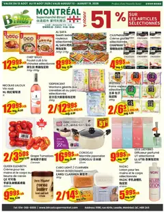 Preview of leaflet Btrust Supermarket weekly flyer / circulaire from shop Btrust Supermarket is valid from Aug 13, 2026