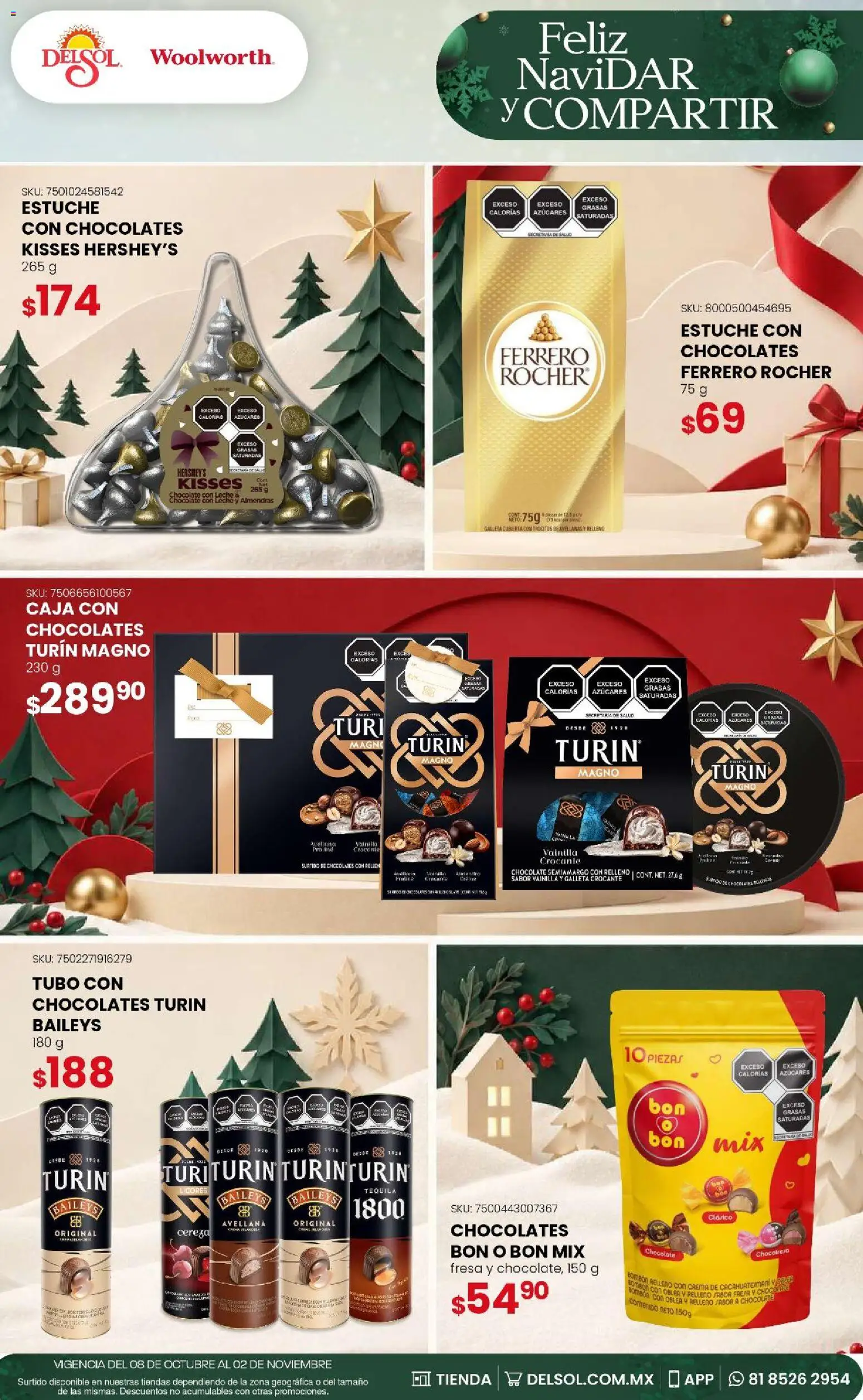 Vista previa las ofertas de la tienda Del Sol y Woolworth - Del Sol y Woolworth - Feliz NaviDar y Compartir desde el 08/10/2026 