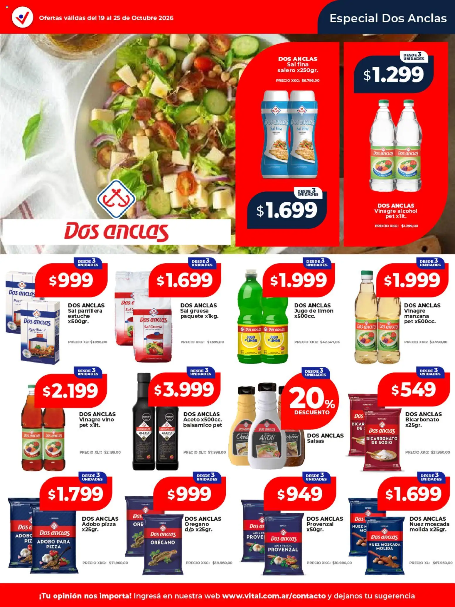 Vista previa del folleto de la tienda Vital válido desde el 19/10/2026 
