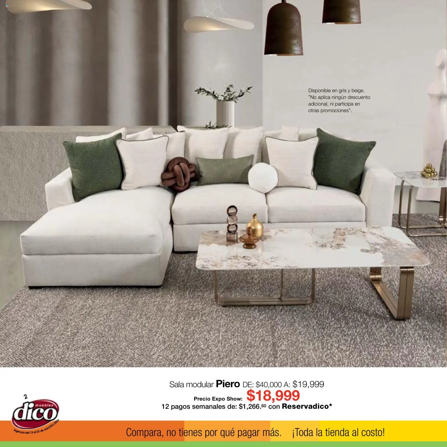 Vista previa las ofertas de la tienda Muebles Dico - Muebles Dico catálogo Expo Show desde el 13/08/2026 