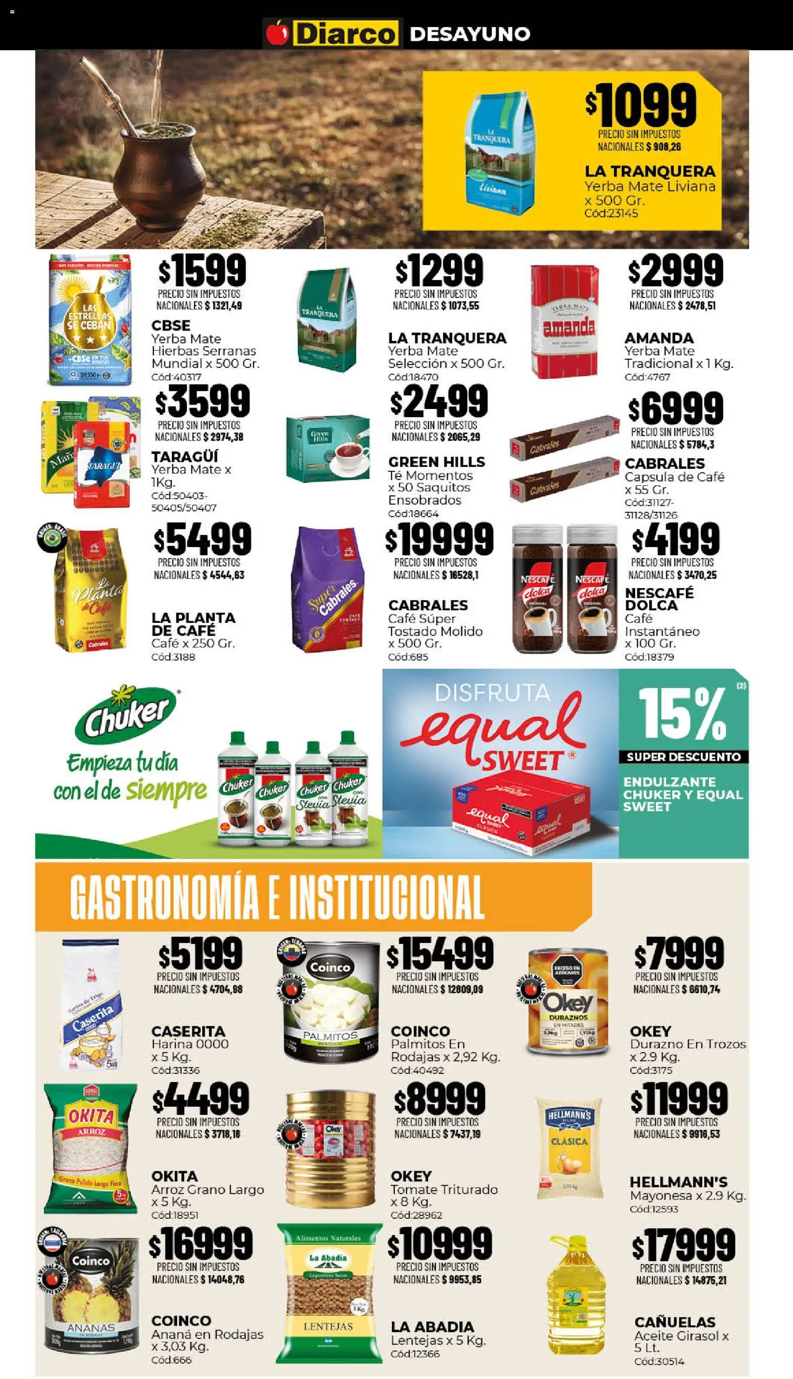 Vista previa del folleto de la tienda Diarco válido desde el 10/08/2026 - Mate, Yerba, Arroz, Planta, Durazno, Duraznos, Hierbas, Ananá