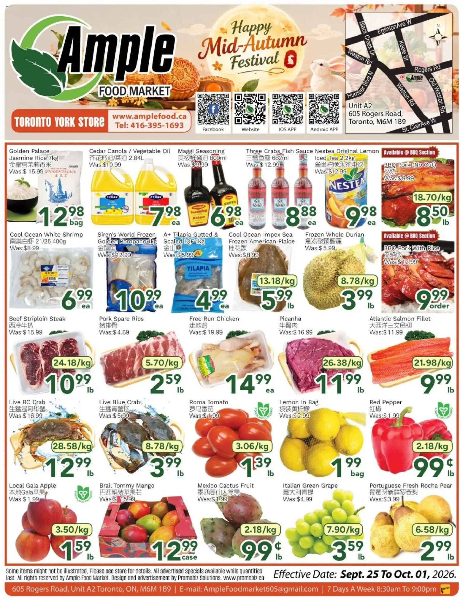 Preview of leaflet Ample Food Market weekly flyer Toronto York from shop Ample Food Market is valid from Sep 25, 2026