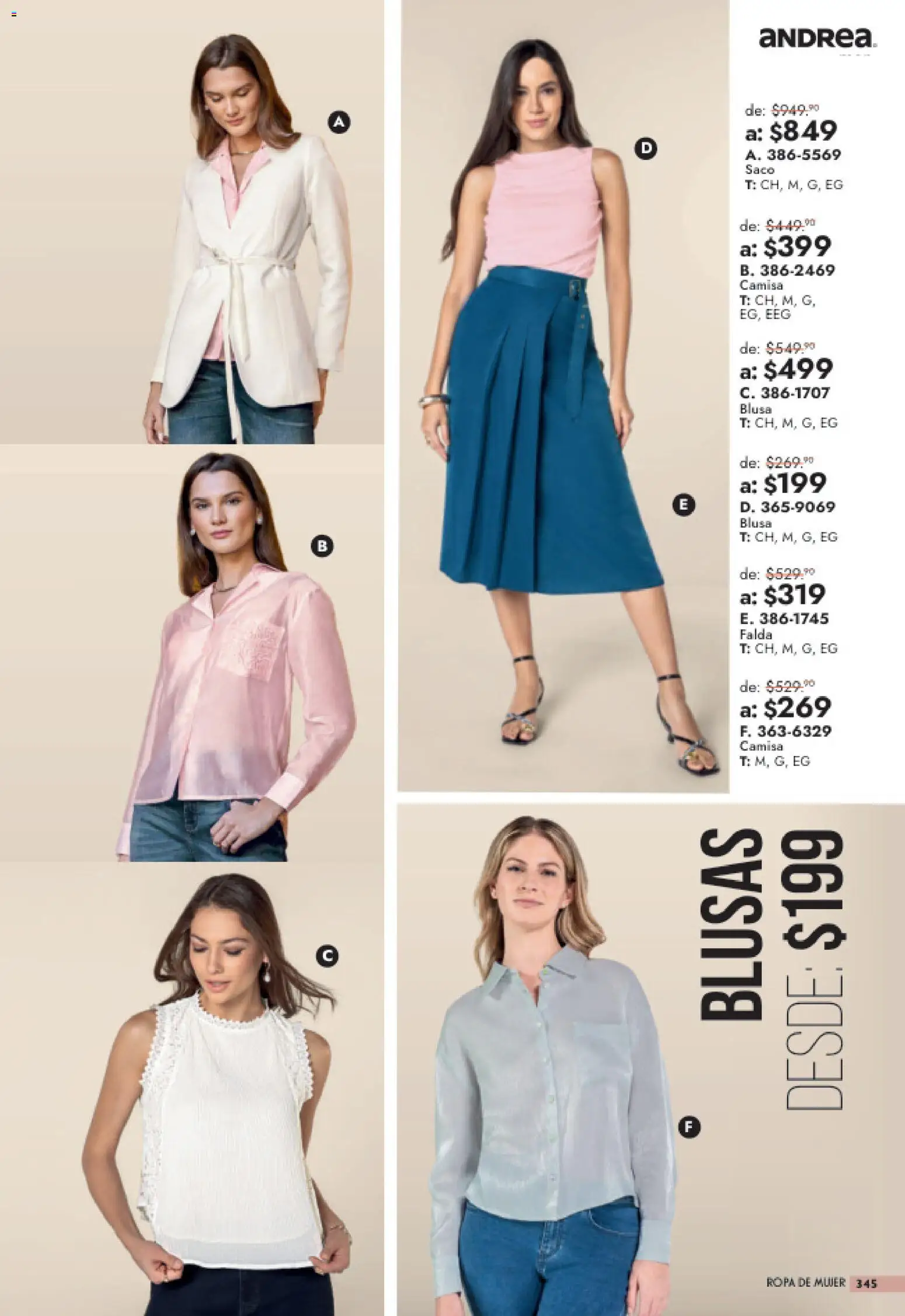 Vista previa las ofertas de la tienda Andrea - Andrea catálogo Outlet desde el 26/07/2026 