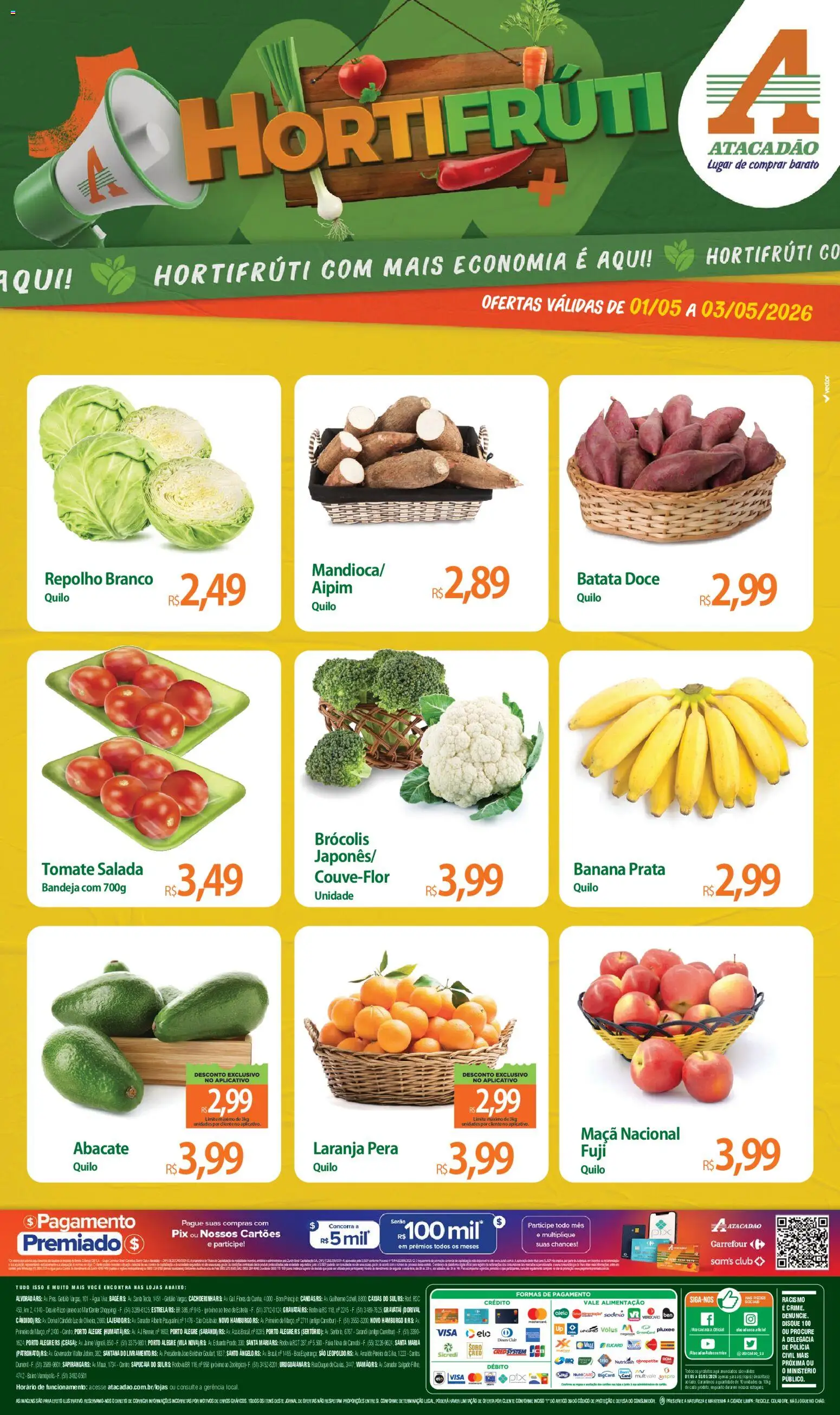 Pré-Visualização do folheto "Atacadão ofertas - RS" da loja Atacadão válido a partir de 01/05/2026