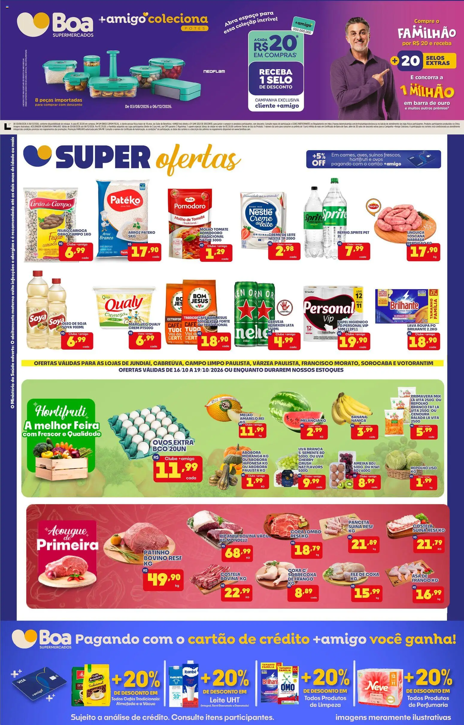 Pré-Visualização do folheto "Boa Supermercados - Ofertas da semana" da loja Boa Supermercados válido a partir de 16/10/2026