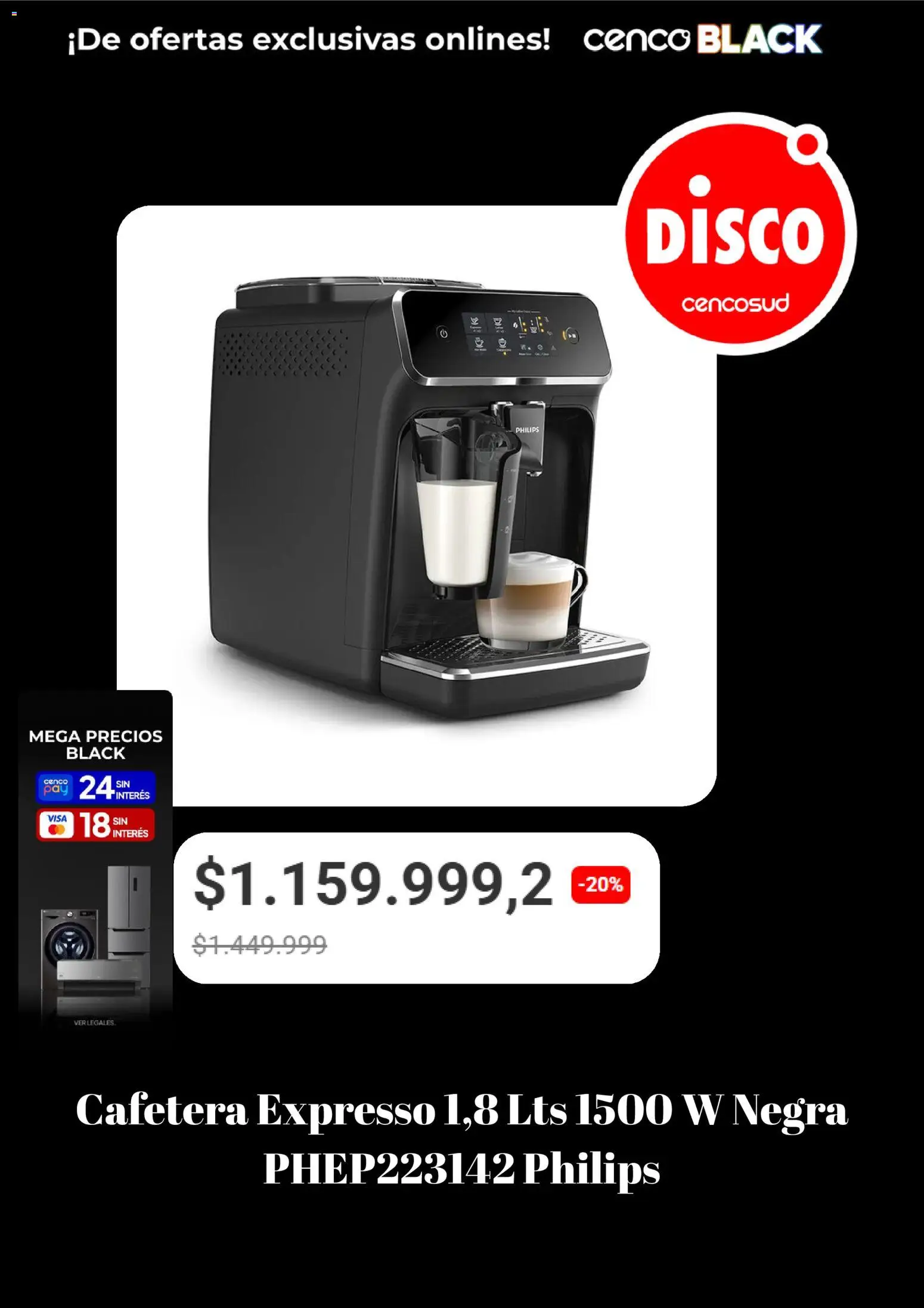 Vista previa del folleto de la tienda Disco válido desde el 28/09/2026 - Disco, Cafetera
