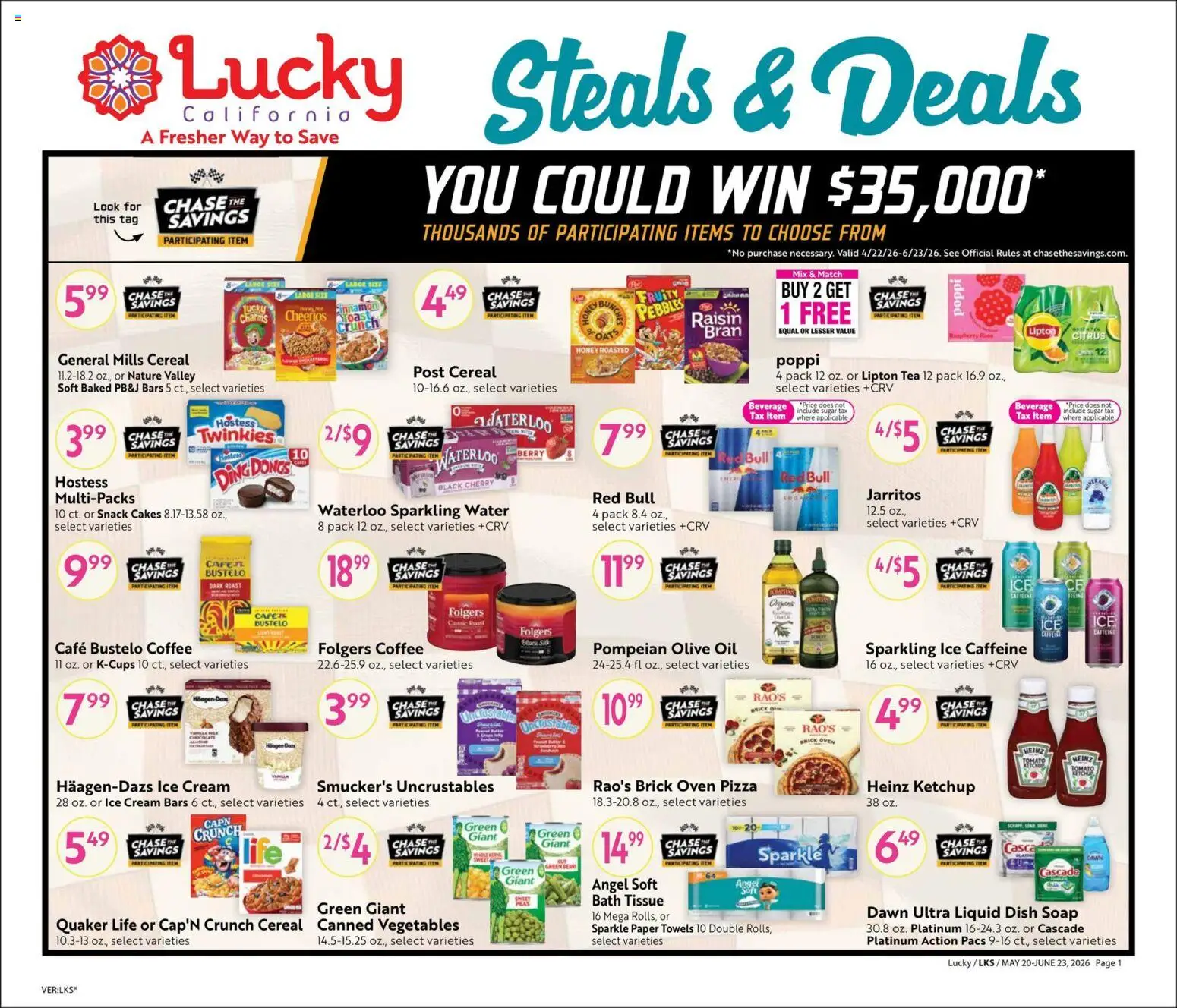 Ad Preview of Lucky Supermarkets Lucky Supermarkets Big Book of Savings from 05/20/2026