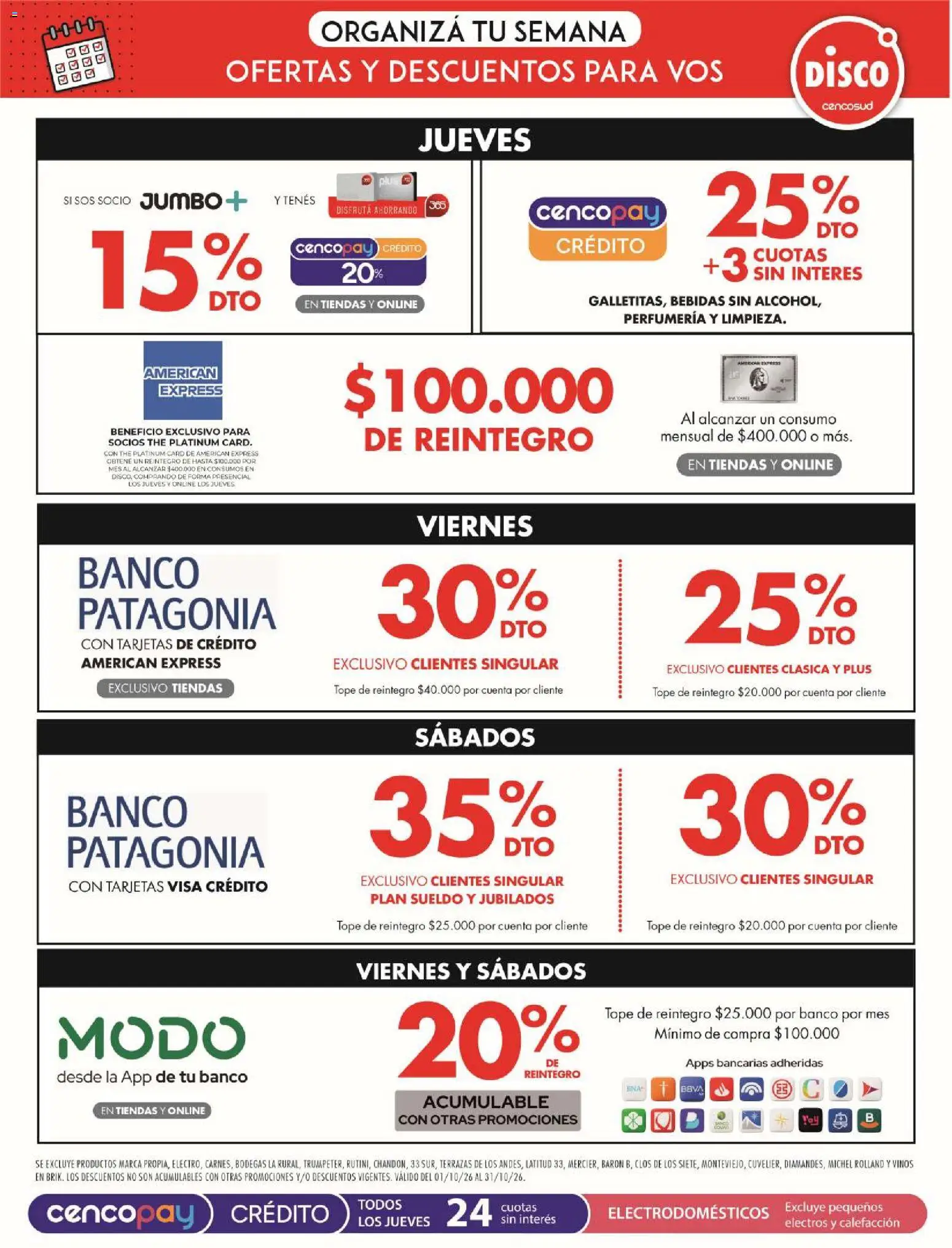 Vista previa del folleto de la tienda Disco válido desde el 16/10/2026 