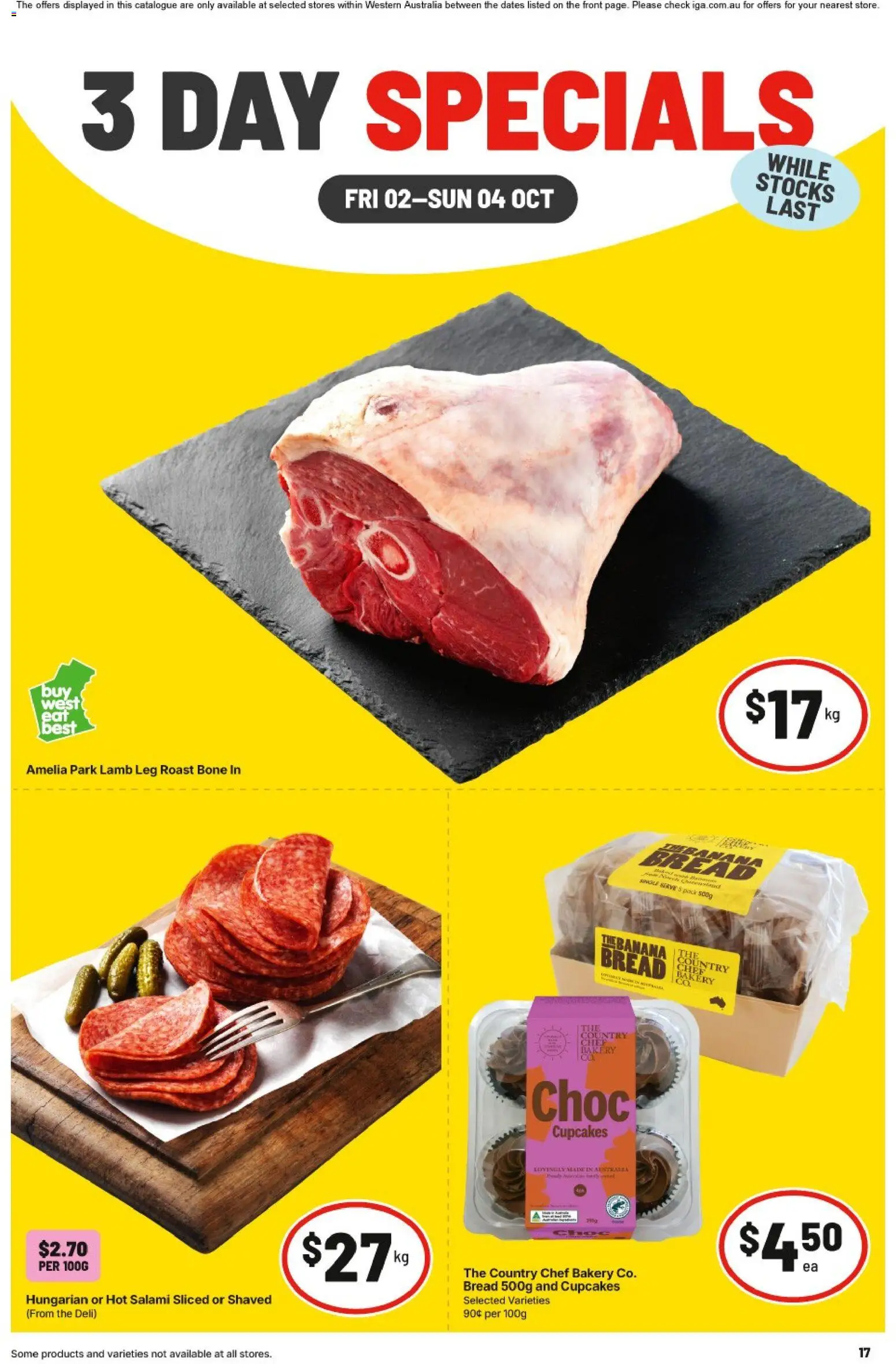 Preview of catalogue IGA catalogue 3 Day Specials Bentley from shop IGA valid 02/10/2026