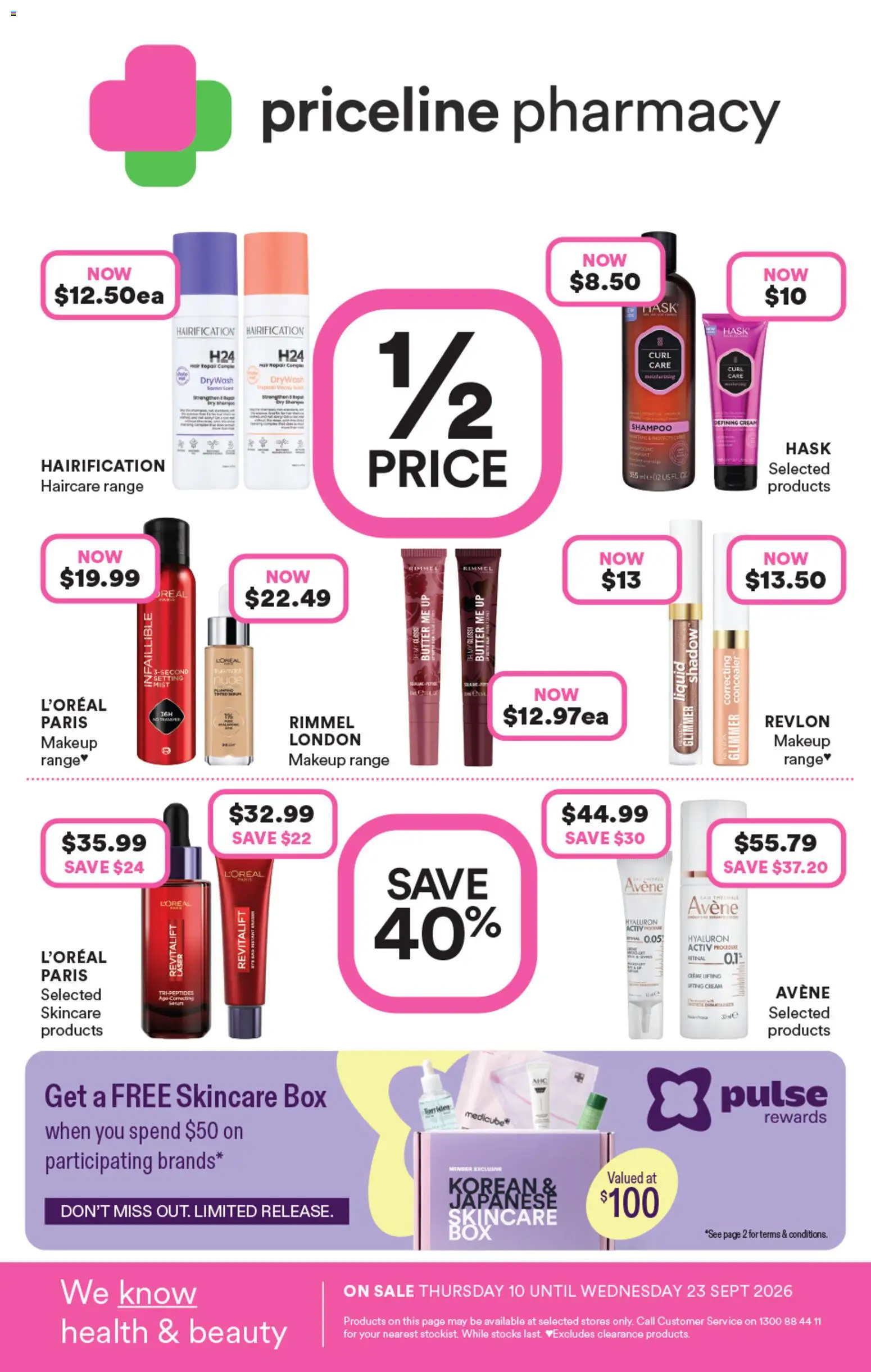 Preview of catalogue Priceline Pharmacy catalogue from shop Priceline Pharmacy valid 10/09/2026