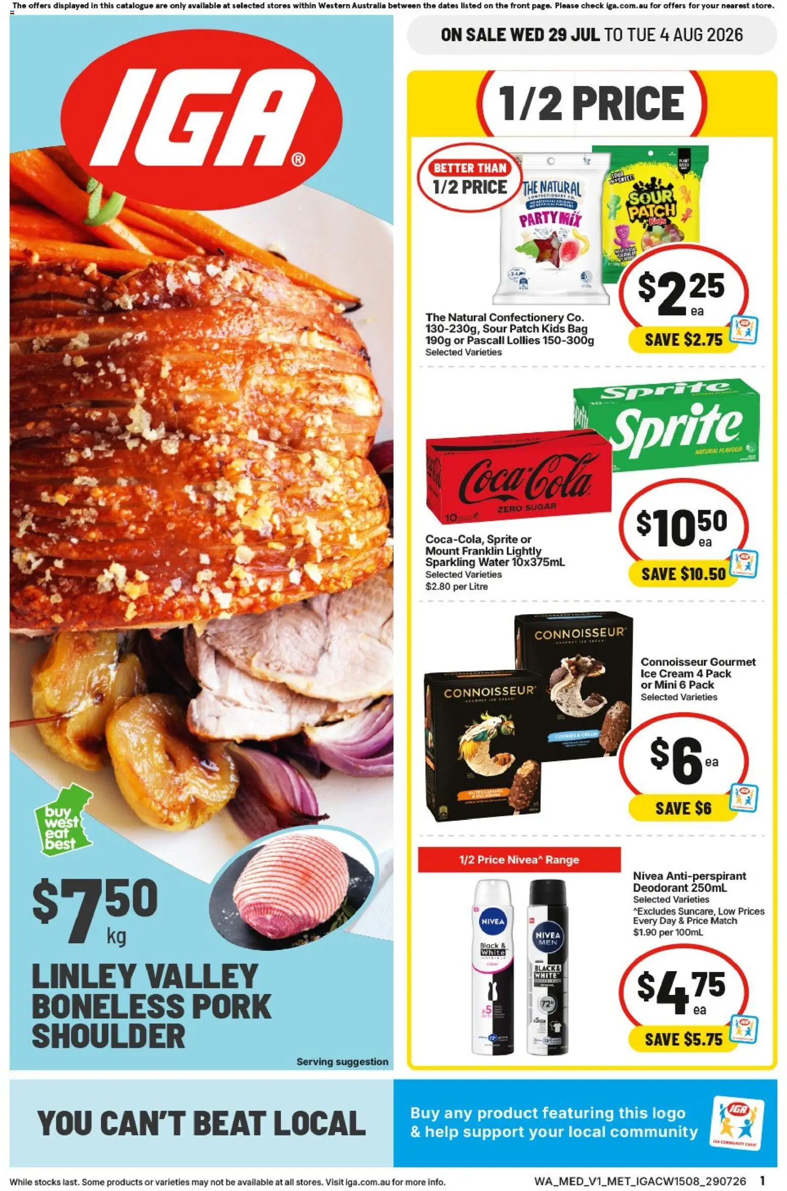 Preview of catalogue IGA catalogue WA Medium Metro from shop IGA valid 29/07/2026