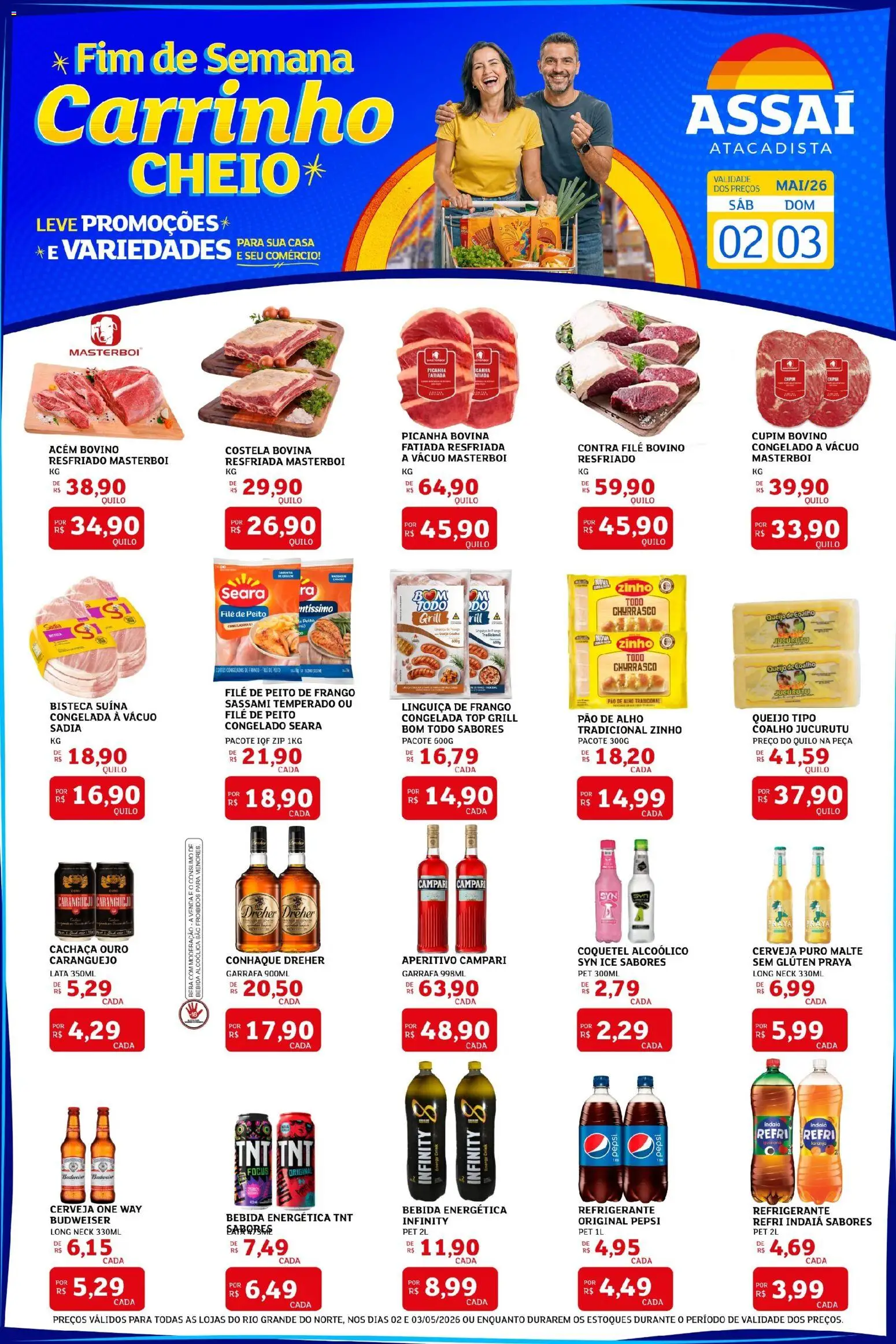 Pré-Visualização do folheto "Assaí Atacadista ofertas - RN" da loja Assaí Atacadista válido a partir de 01/05/2026