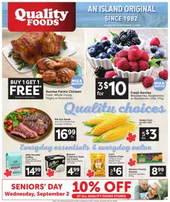 Preview of leaflet Quality Foods weekly flyer / circulaire from shop Quality Foods is valid from Aug 27, 2026