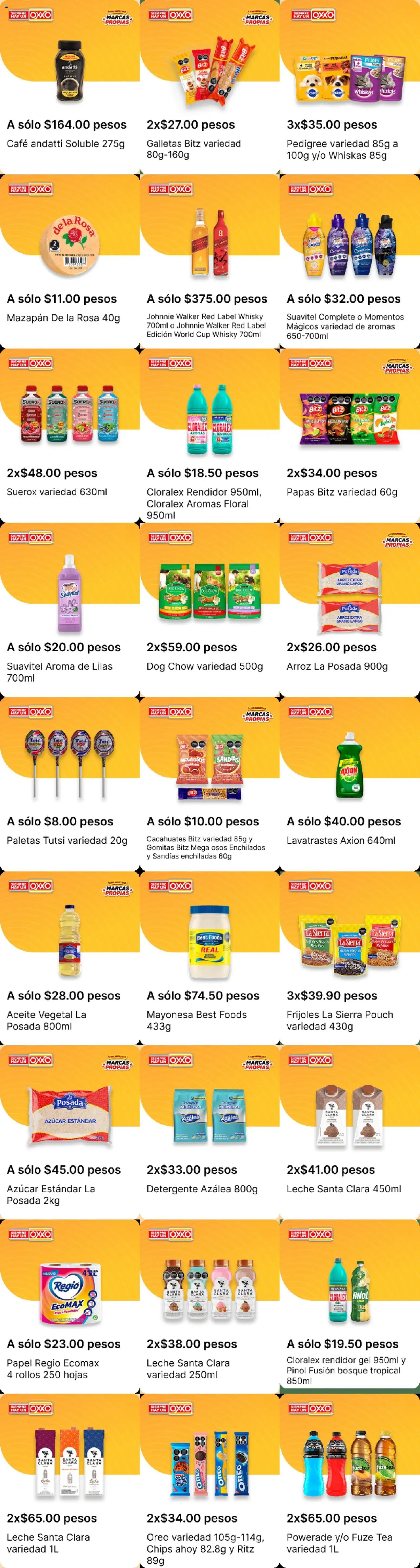 Vista previa las ofertas de la tienda OXXO - OXXO folleto desde el 24/09/2026 - Gomitas, Galletas, Limón, Frijoles, Cacahuates, Detergente, Aceite vegetal, Suavizante