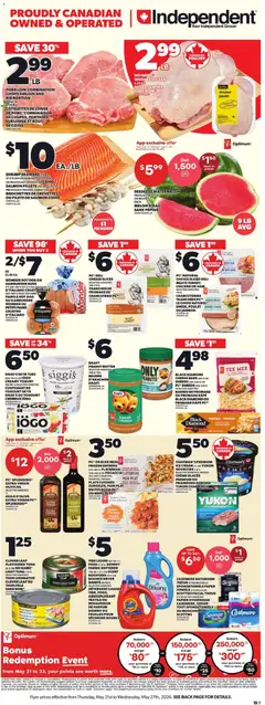 Un aperçu du dépliant Independent Grocer flyer - NS du magasin Independent Grocer est valide à partir 21 mai 2026
