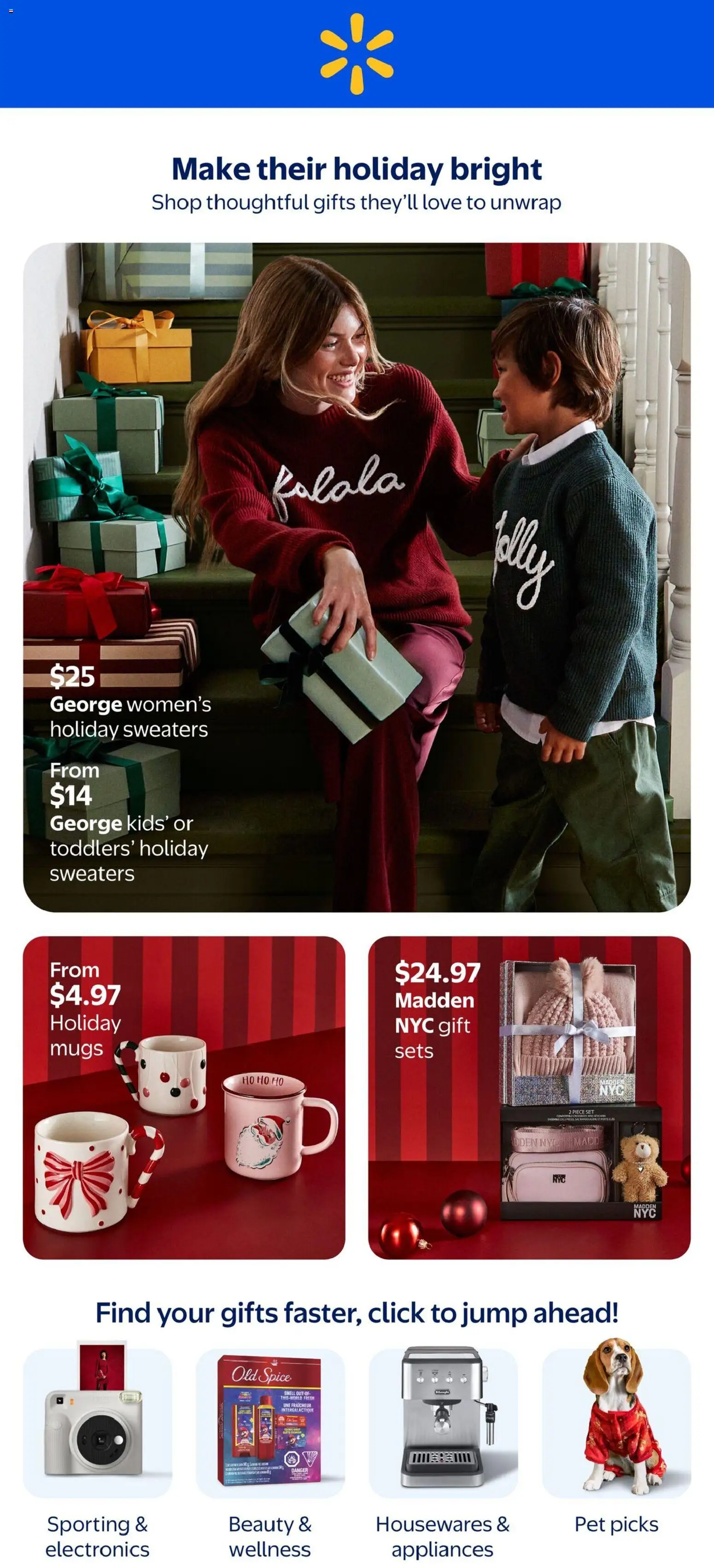 Preview of leaflet Walmart flyer- Make their holiday bright from shop Walmart is valid from Oct 29, 2026