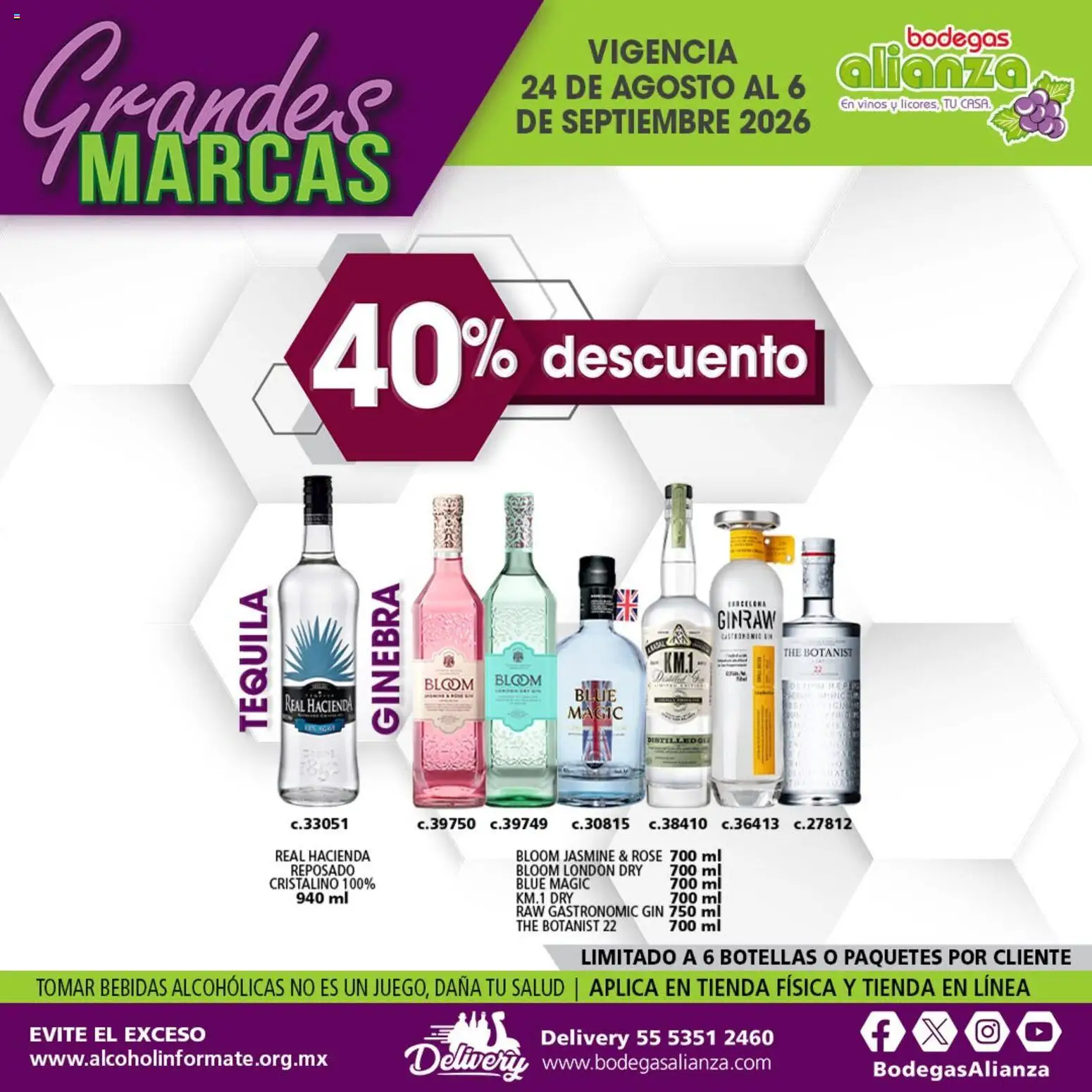 Vista previa las ofertas de la tienda Bodegas Alianza - Bodegas Alianza catálogo Grandes Marcas desde el 24/08/2026 