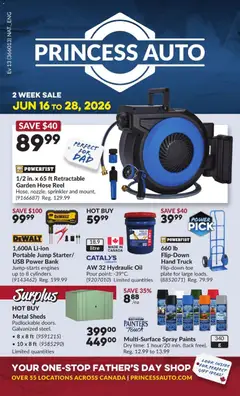 Preview of leaflet Princess Auto weekly flyer - 2 Week Sale! from shop Princess Auto is valid from Jun 16, 2026