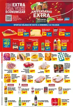 Pré-Visualização do folheto "Extra ofertas Fim de semana Mercado" da loja Extra válido a partir de 05/06/2026