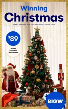 Preview of catalogue Big W Catalogue Winning Christmas from shop Big W valid 22/10/2026