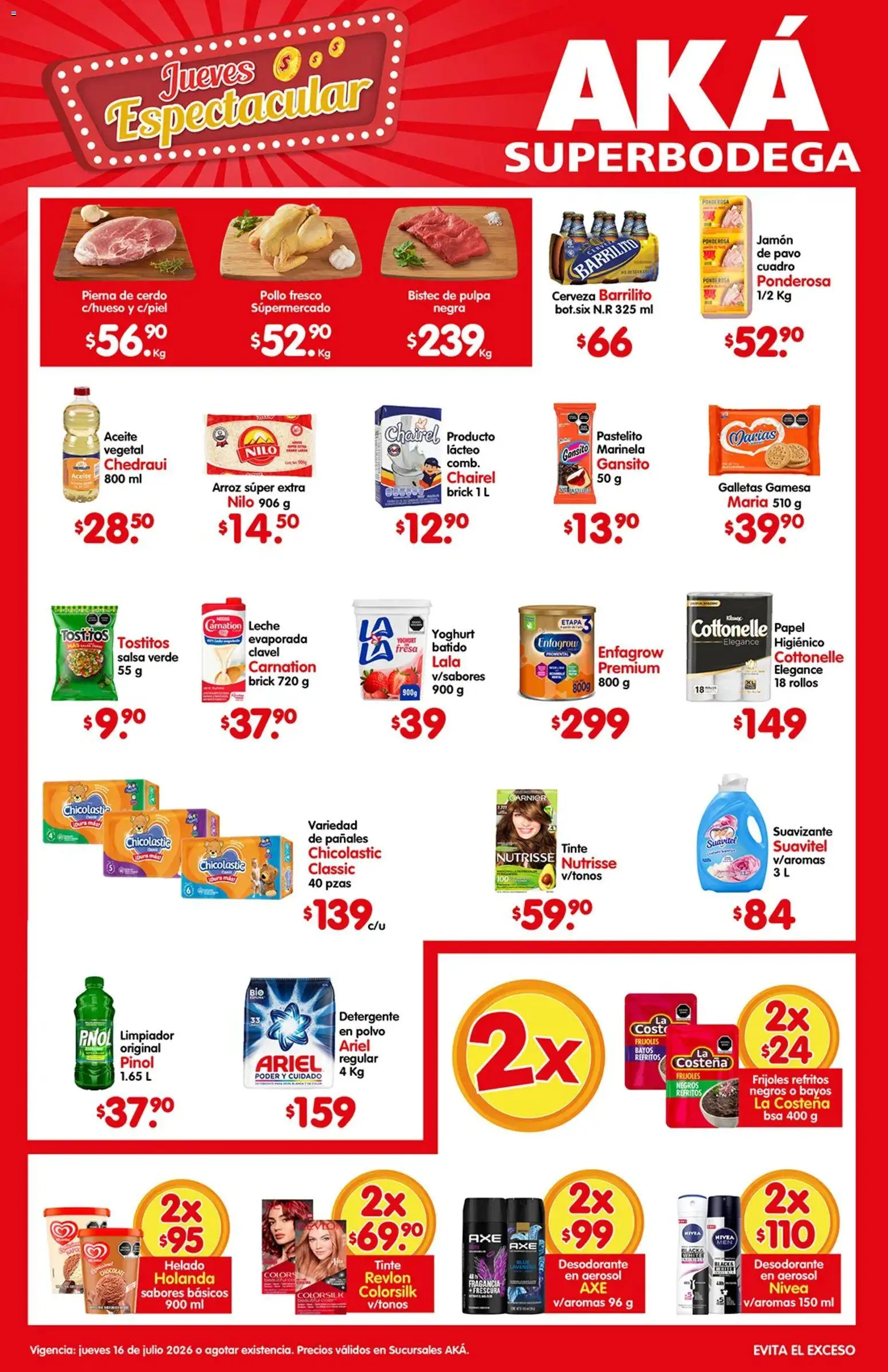 Vista previa las ofertas de la tienda Arteli - Arteli folleto Aká Super Bodega desde el 16/07/2026 - Galletas, Aceite, Cuadro, Cerdo, Pierna de cerdo, Fragancia, Polvo, Suavizante