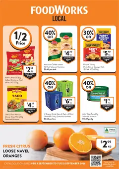 Preview of catalogue Foodworks catalogue QLD from shop Foodworks valid 09/09/2026