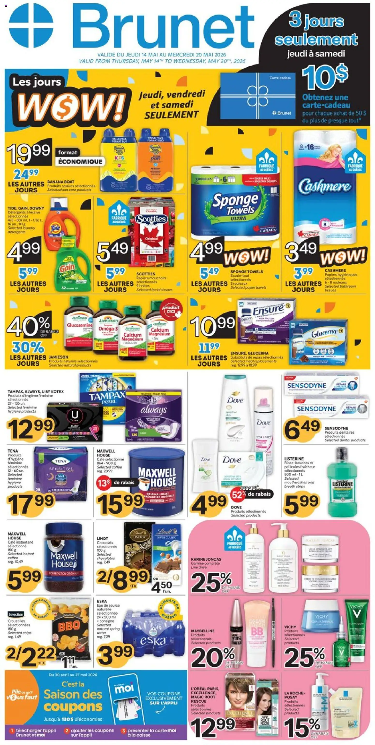 Preview of leaflet Brunet weekly flyer / circulaire from shop Brunet is valid from May 14, 2026