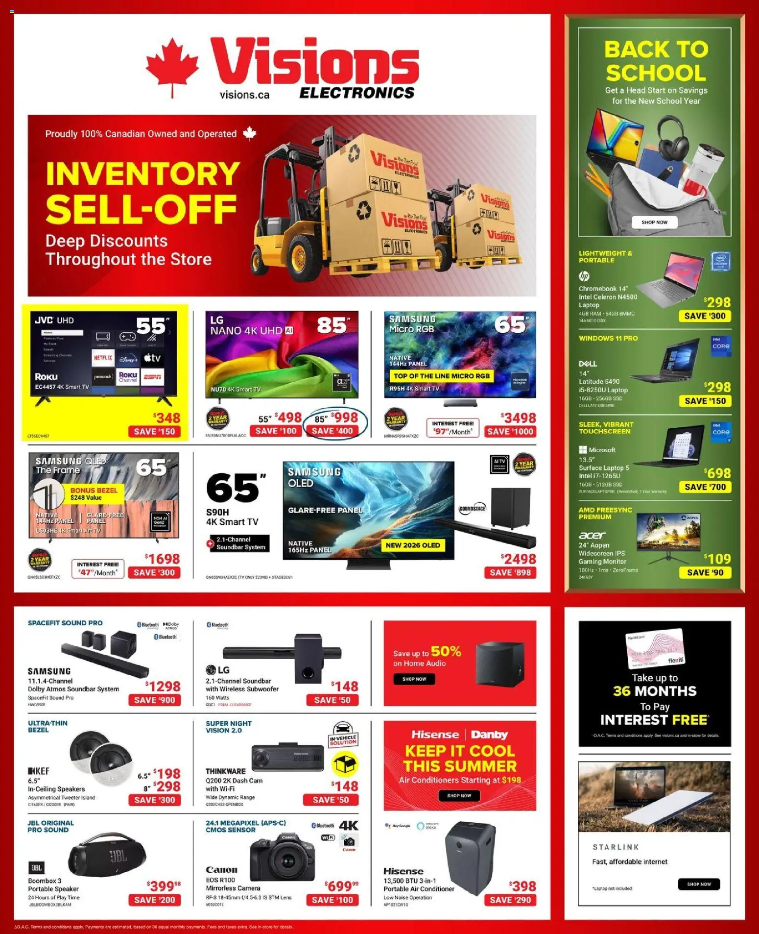 Preview of leaflet Visions weekly flyer / circulaire from shop Visions is valid from Aug 07, 2026 - Tv, Camera, Laptop, Monitor, Speaker, Audio, Soundbar, Conditioner