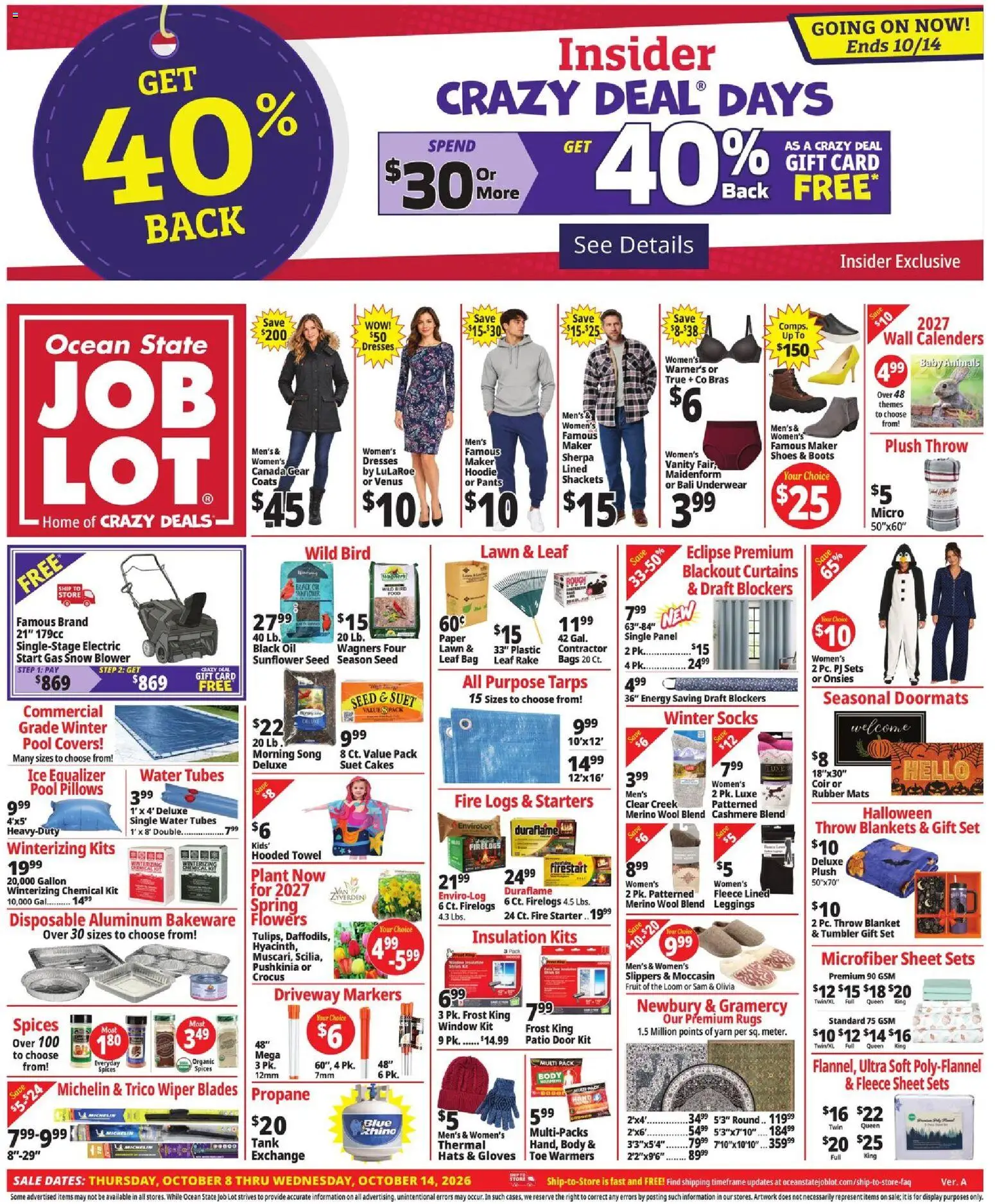 Ad Preview of Ocean State Job Lot Ocean State Job Lot Weekly Ad from 10/08/2026
