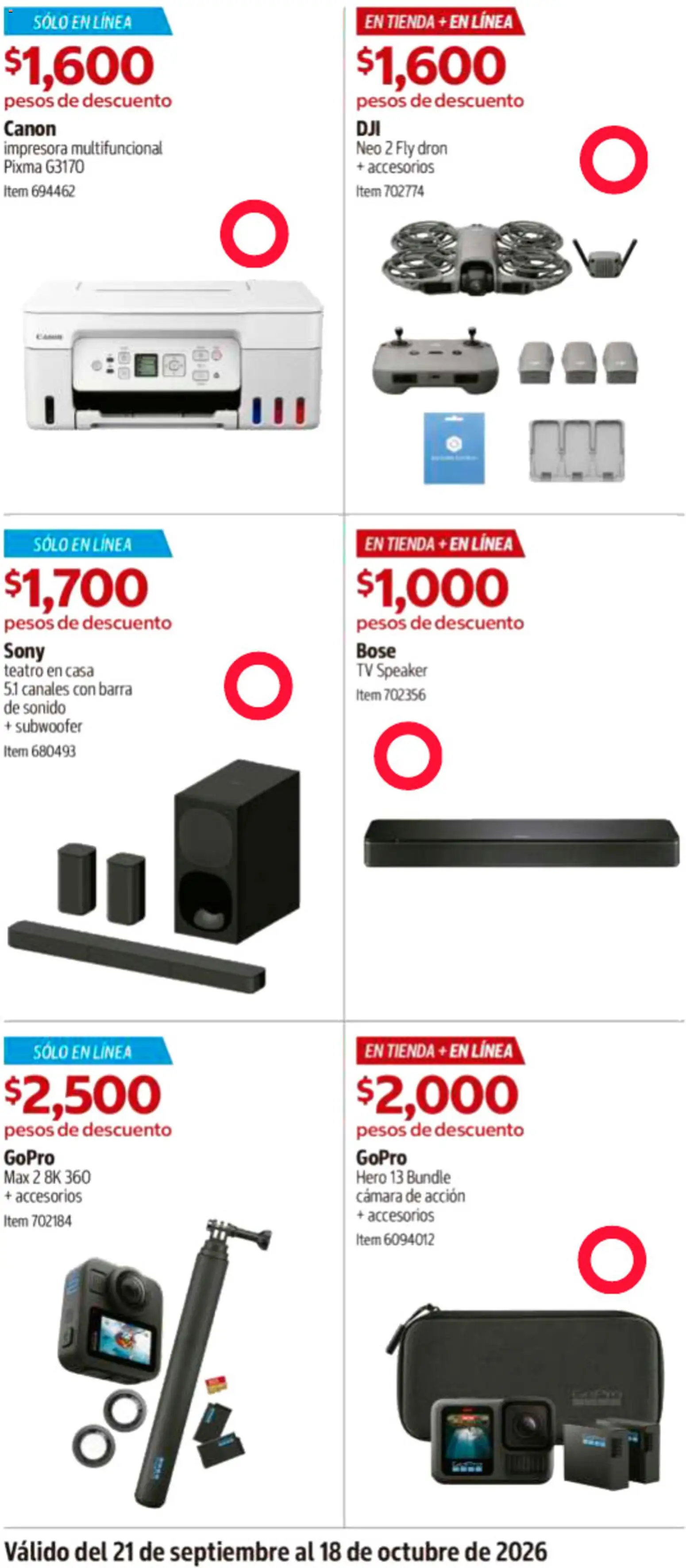Vista previa las ofertas de la tienda Costco - Costco catálogo desde el 21/09/2026 - Cámara, Impresora, Barra de sonido, Barra, Home theater