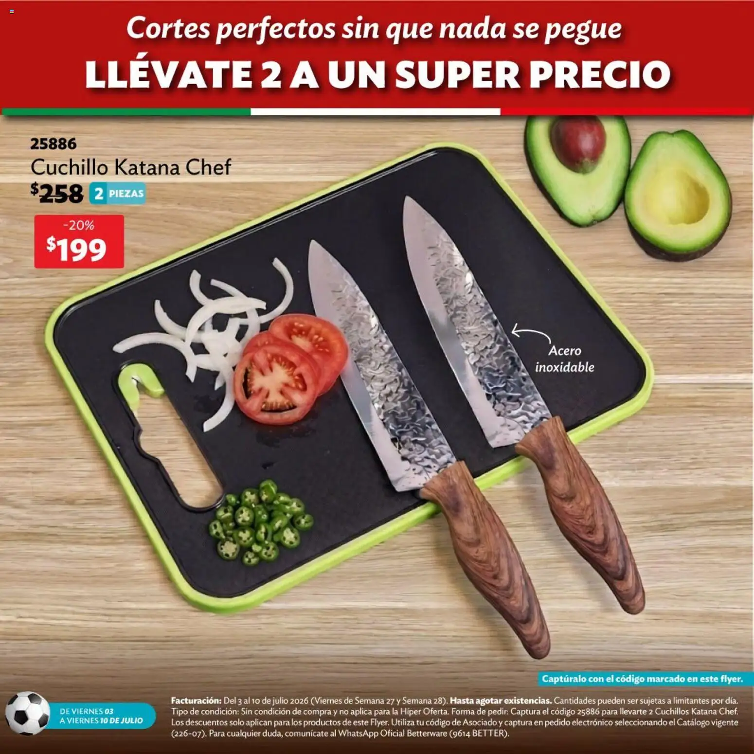 Vista previa las ofertas de la tienda Betterware - Betterware catálogo Llévate tus favoritos desde el 03/07/2026 - Cuchillo