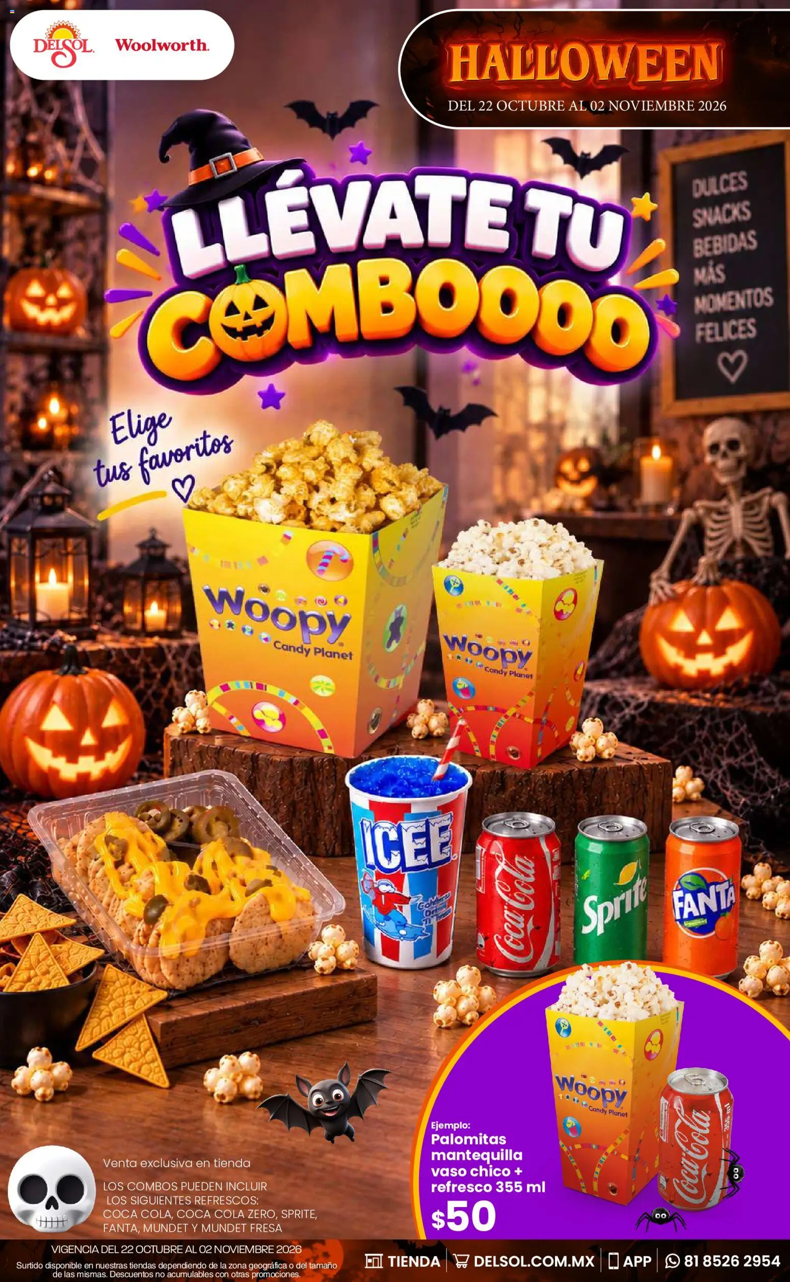 Vista previa las ofertas de la tienda Del Sol y Woolworth - Del Sol y Woolworth catálogo Halloween desde el 22/10/2026 