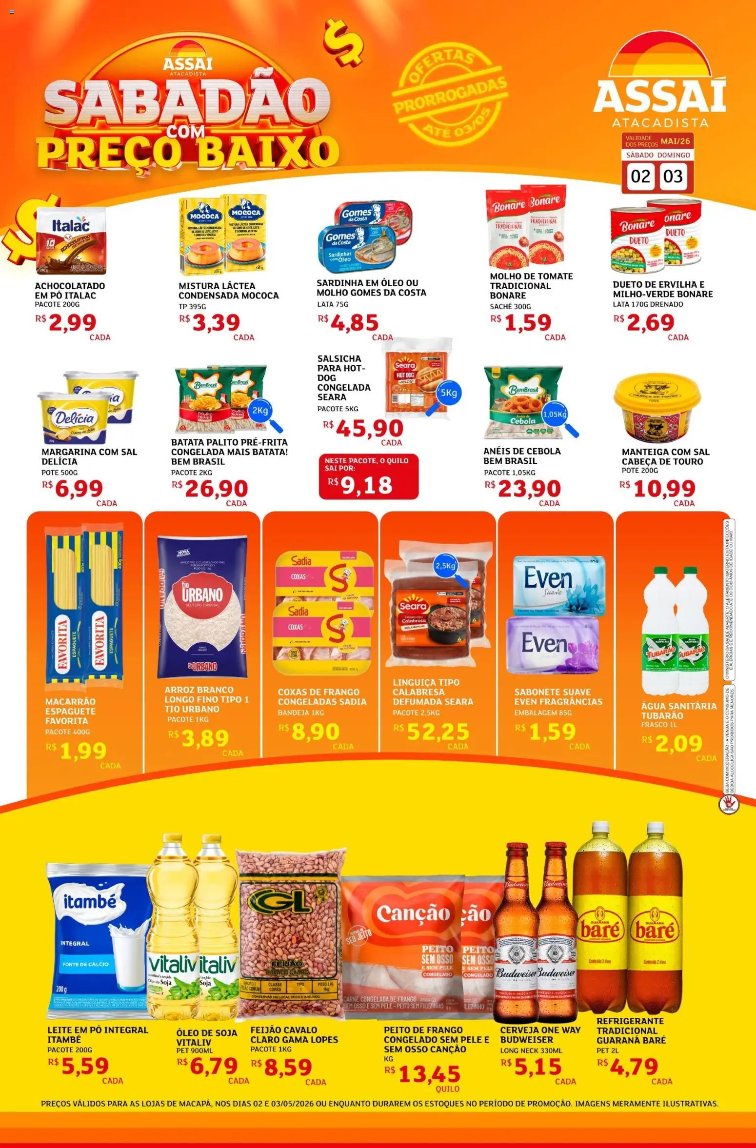Pré-Visualização do folheto "Assaí Atacadista ofertas" da loja Assaí Atacadista válido a partir de 02/05/2026