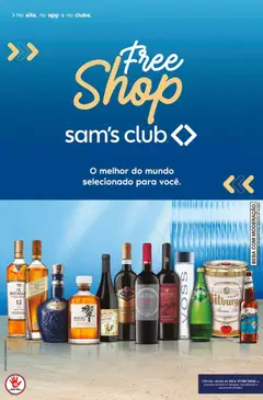 Pré-Visualização do folheto "Sam's Club ofertas Free Shop" da loja Sam's Club válido a partir de 04/08/2026