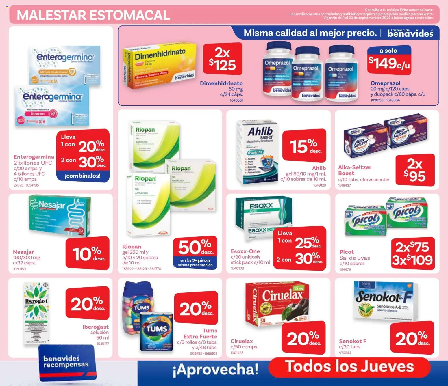 Vista previa las ofertas de la tienda Farmacia Benavides - Farmacia Benavides catálogo desde el 01/09/2026 