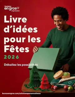 Un aperçu du dépliant Staples circulaire - Livre d'idées pour les Fêtes du magasin Staples est valide à partir 10 sept. 2026