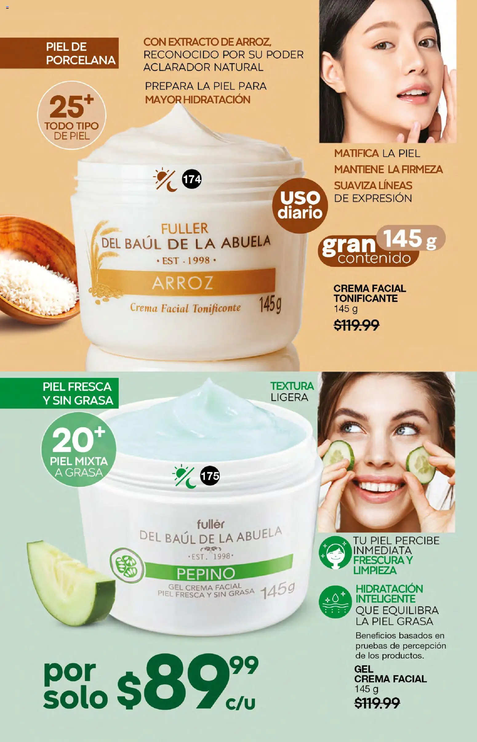 Vista previa las ofertas de la tienda Fuller - Campaña 23 2026 desde el 18/02/2026 - Arroz, Crema, Pepino, Crema facial