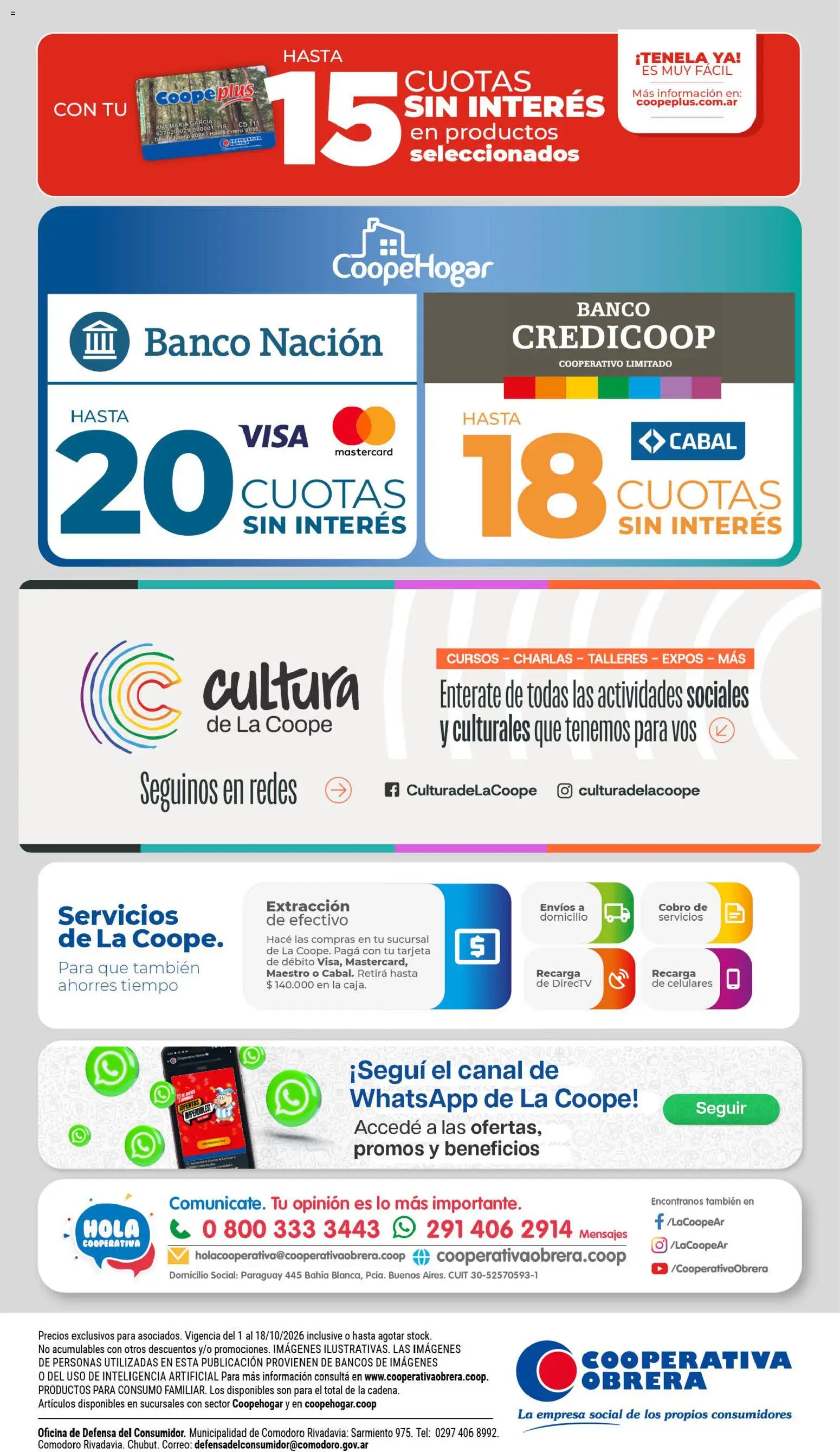 Vista previa del folleto de la tienda Cooperativa Obrera válido desde el 01/10/2026 