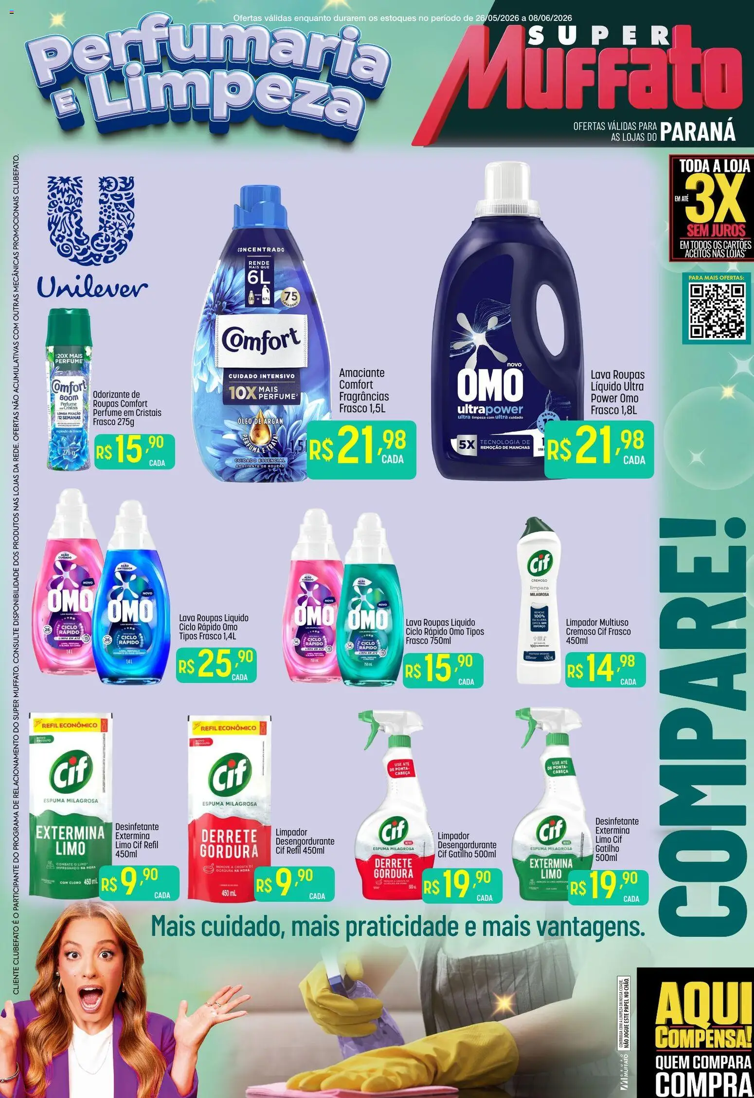 Pré-Visualização do folheto "Super Muffato ofertas Perfumaria e Limpeza" da loja Super Muffato válido a partir de 26/05/2026