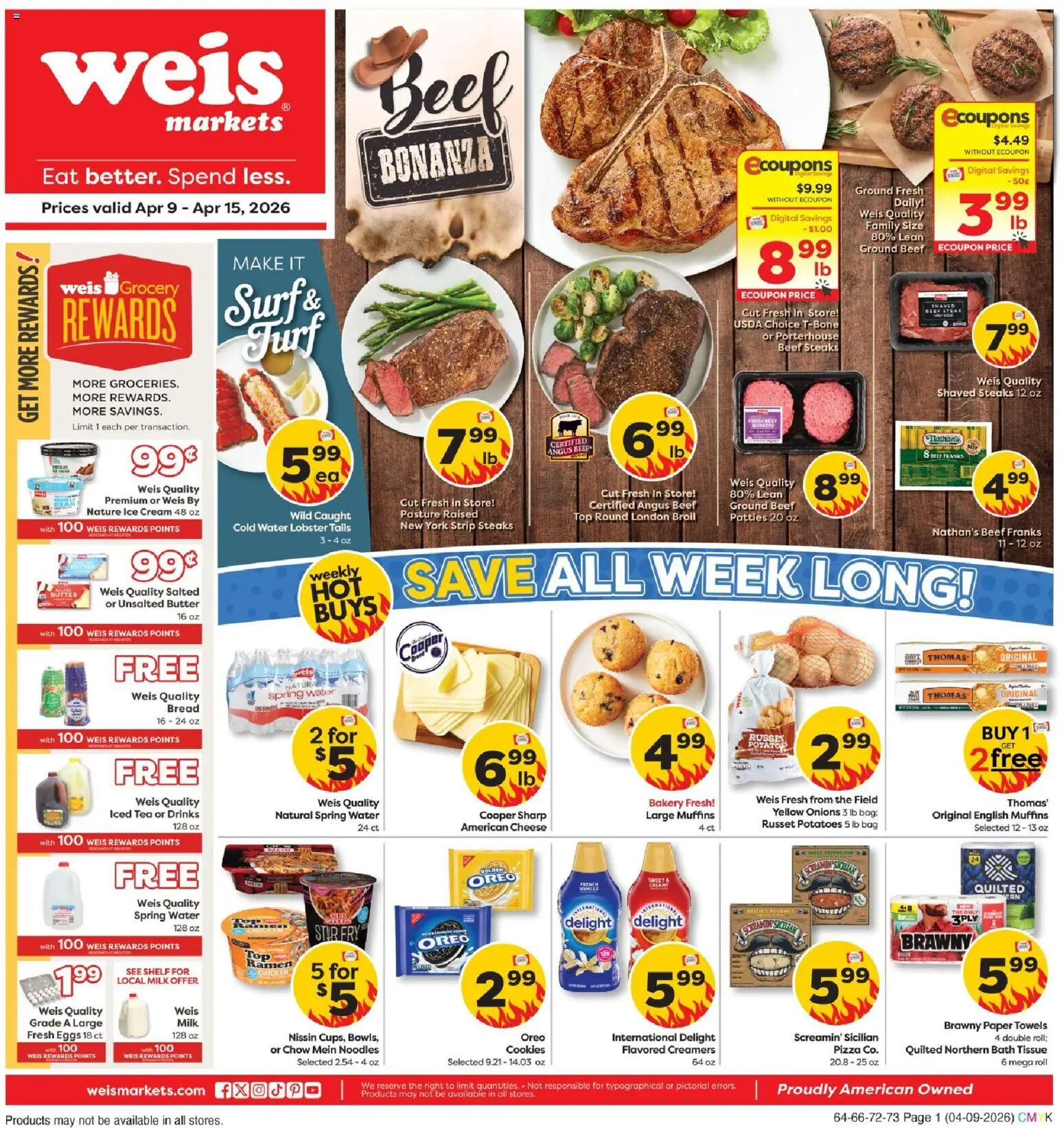 Ad Preview of Weis Weis Weekly Circular - NY from 04/09/2026
