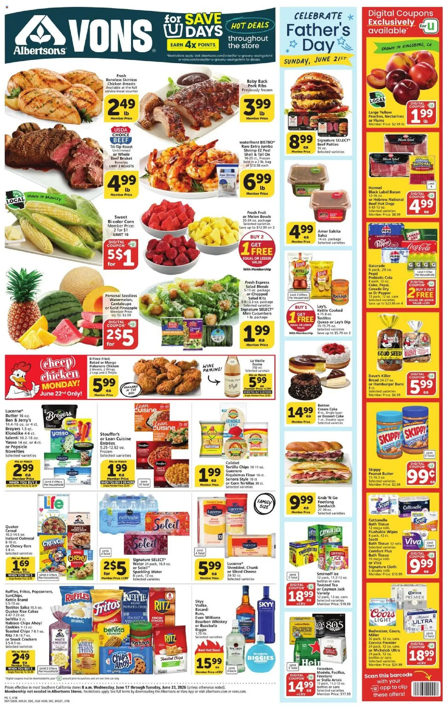 Ad Preview of Vons Vons Weekly Ad from 06/17/2026