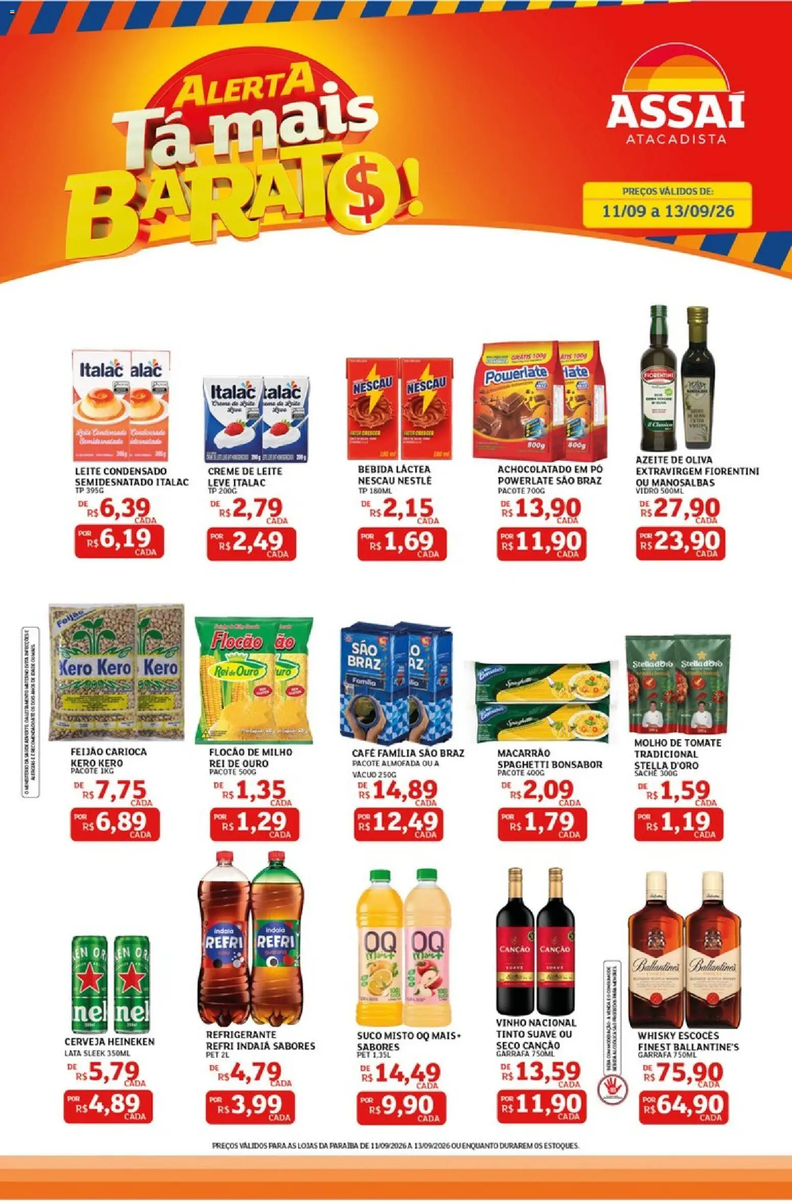 Pré-Visualização do folheto "Assaí Atacadista ofertas - PB" da loja Assaí Atacadista válido a partir de 11/09/2026