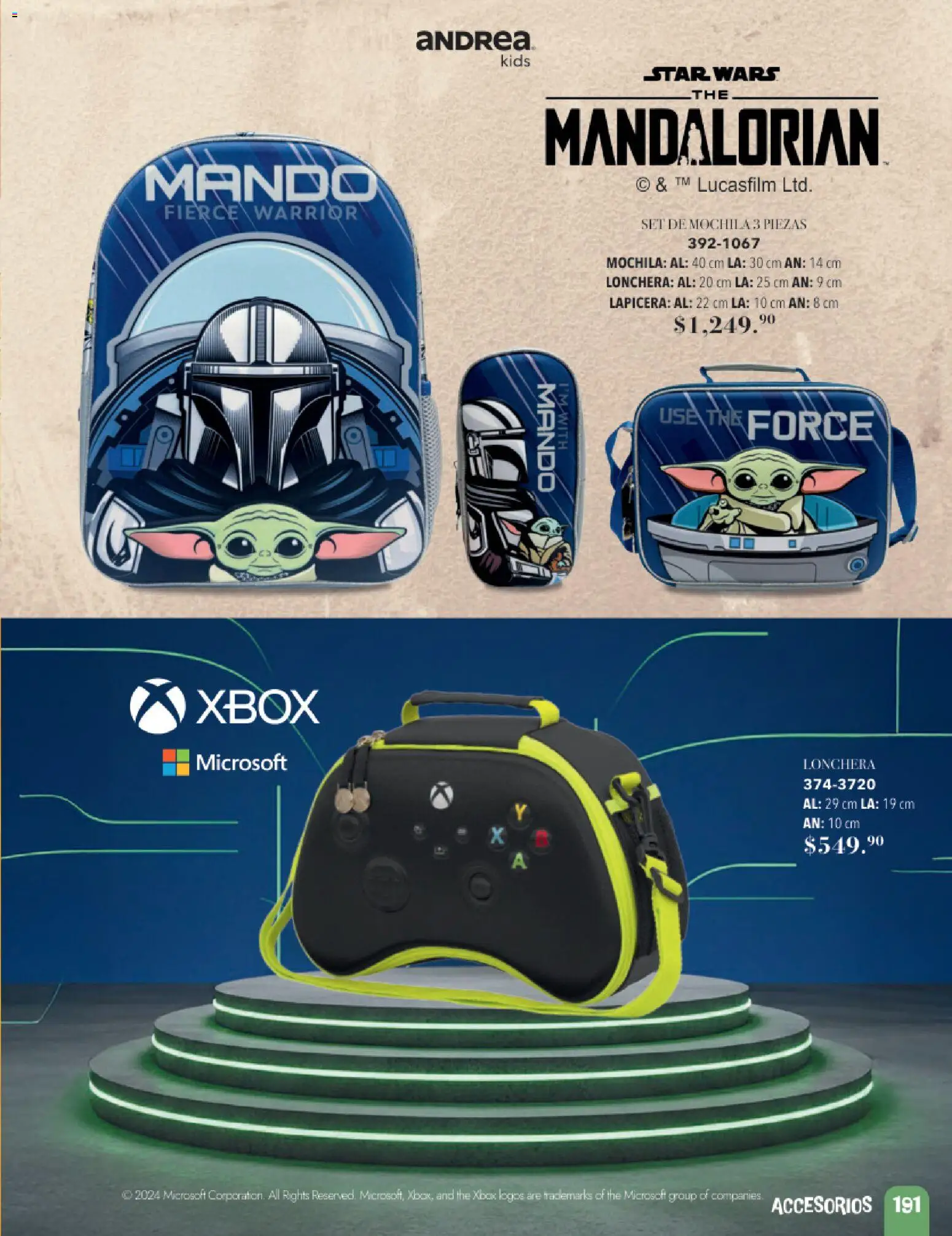 Vista previa las ofertas de la tienda Andrea - Andrea catálogo Infantil desde el 24/05/2026 - Xbox, Mochila