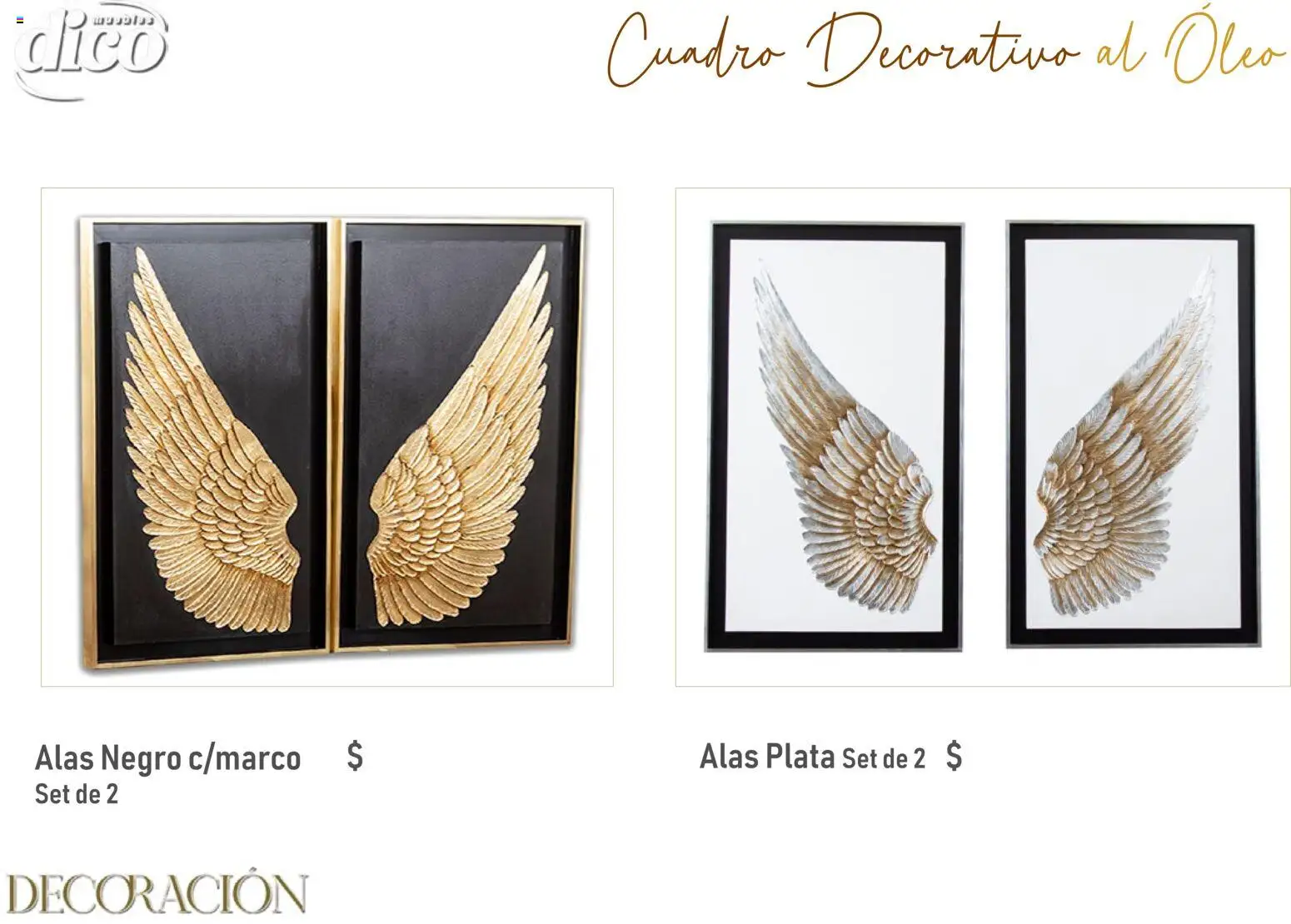 Vista previa las ofertas de la tienda Muebles Dico - Catálogo Decoración desde el 09/12/2025 