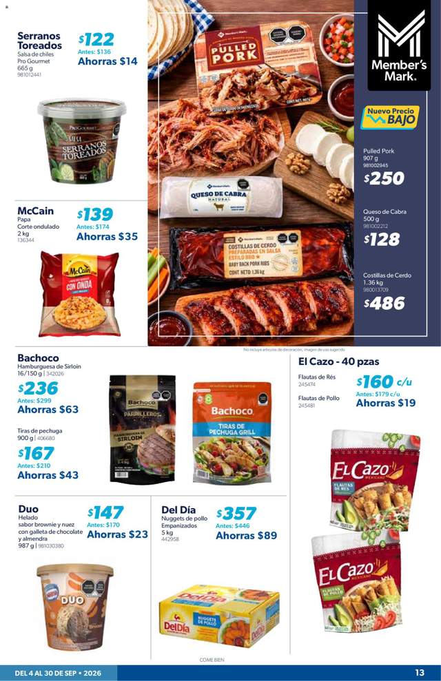 Nuevo catálogo de Sam's Club a partir del 04/09