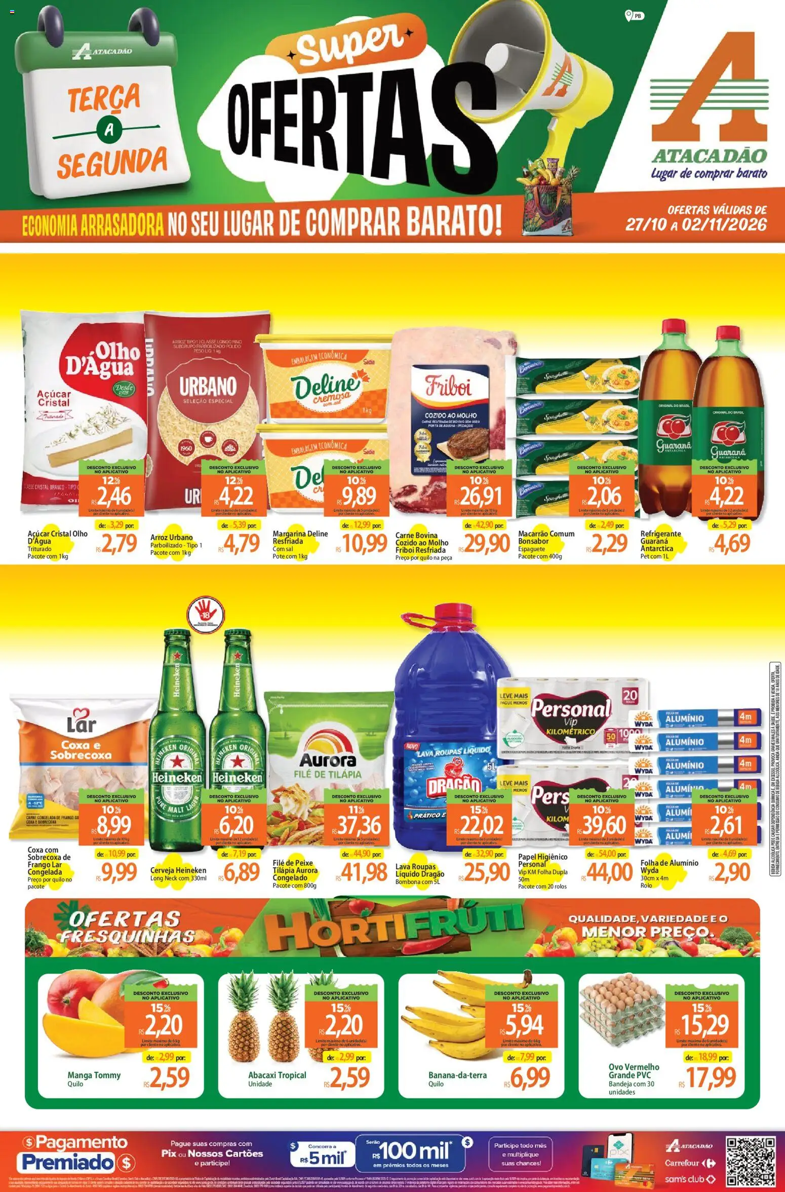 Pré-Visualização do folheto "Atacadão ofertas - PB" da loja Atacadão válido a partir de 27/10/2026