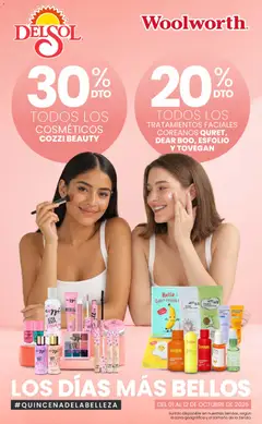 Vista previa las ofertas de la tienda Del Sol y Woolworth - Del Sol y Woolworth catálogo Los días más bellos - Quincena Belleza desde el 01/10/2026 