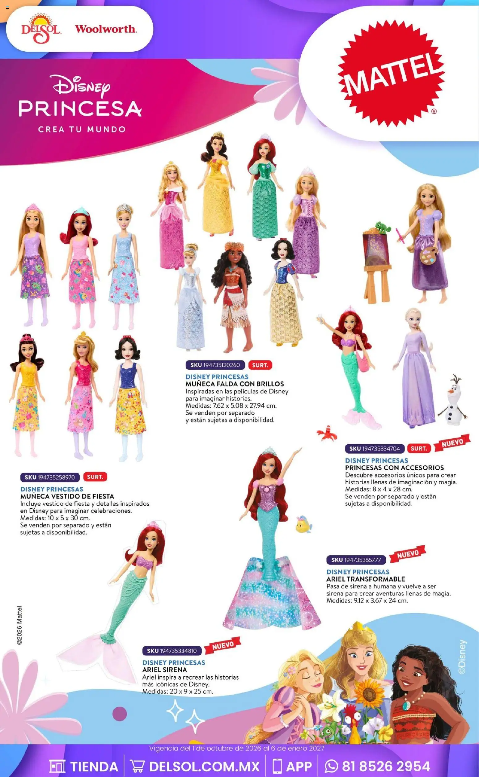 Vista previa las ofertas de la tienda Del Sol y Woolworth - Del Sol y Woolworth catálogo El Castillo del Juguete desde el 01/10/2026 - Vestido, Falda