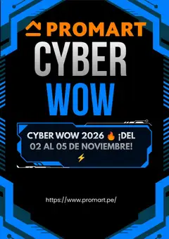 Vista previa de Promart Cyber Wow Aviso de la tienda Promart válido desde 27/10/2026