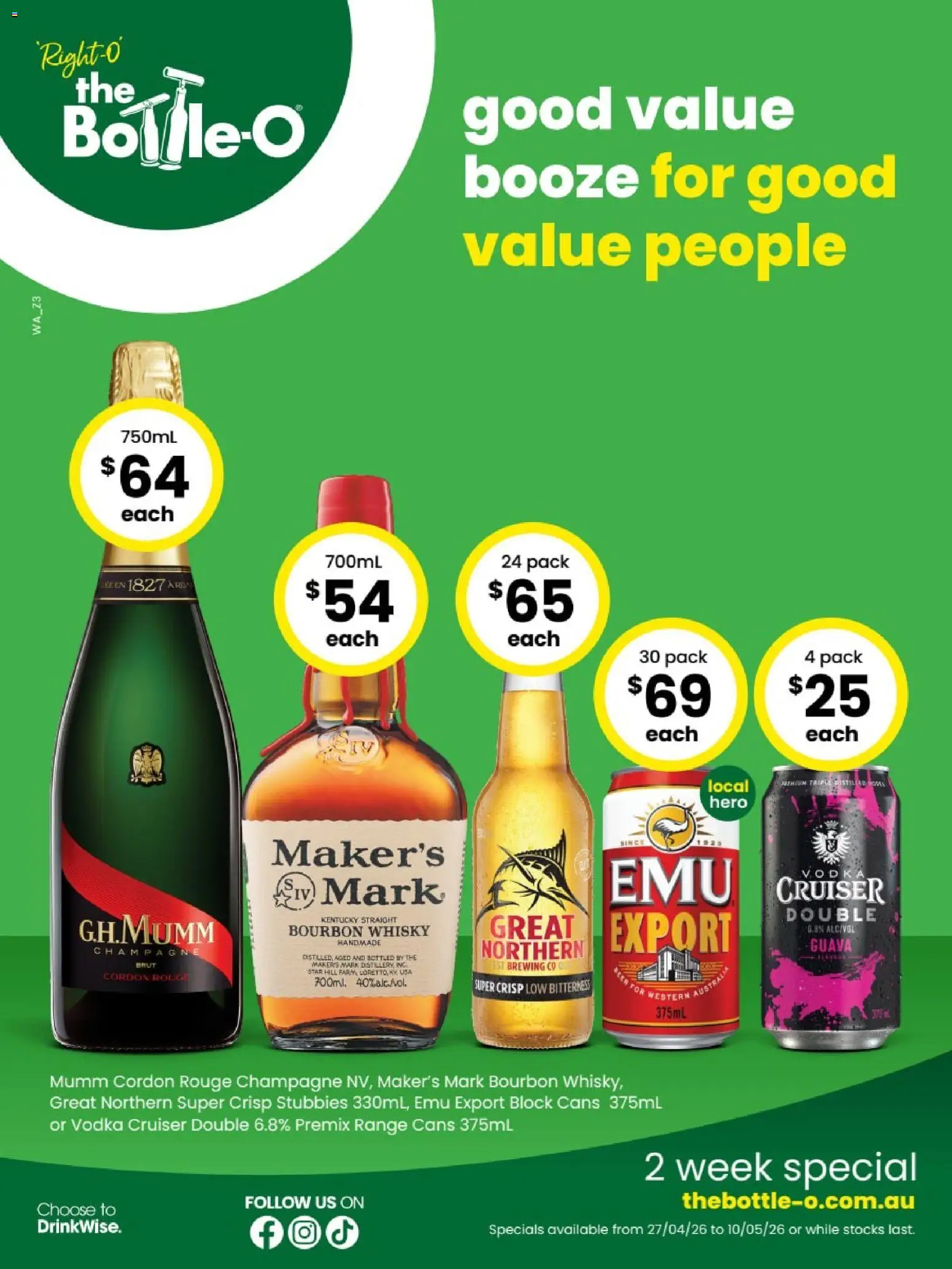 Preview of catalogue The Bottle-O catalogue BREMER BAY from shop The Bottle-O valid 27/04/2026 - Champagne, Handmade, Bourbon, Vodka